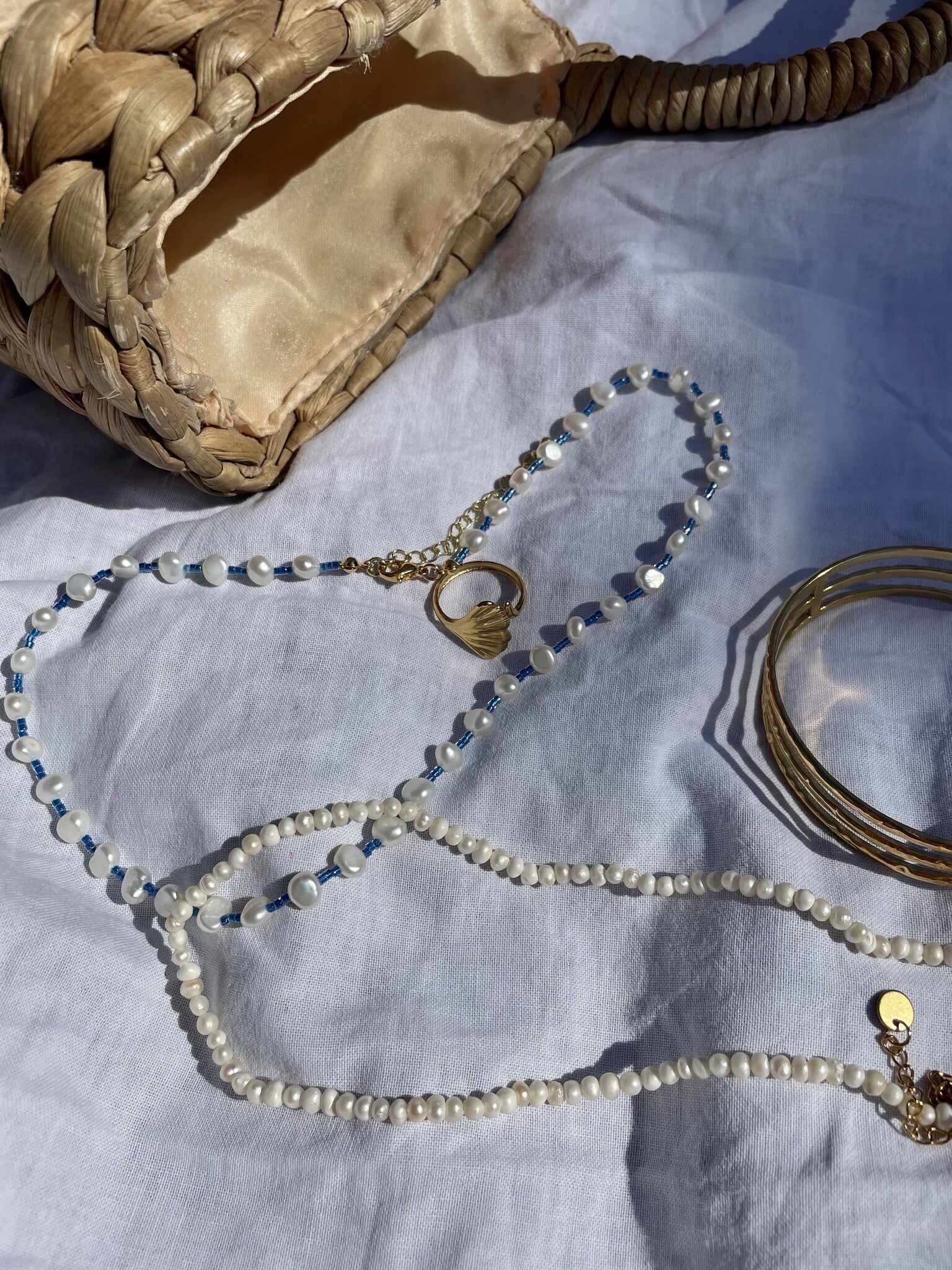 100% Real Fresh Water Pearl  - Collier - Acier inoxydable - Image 4
