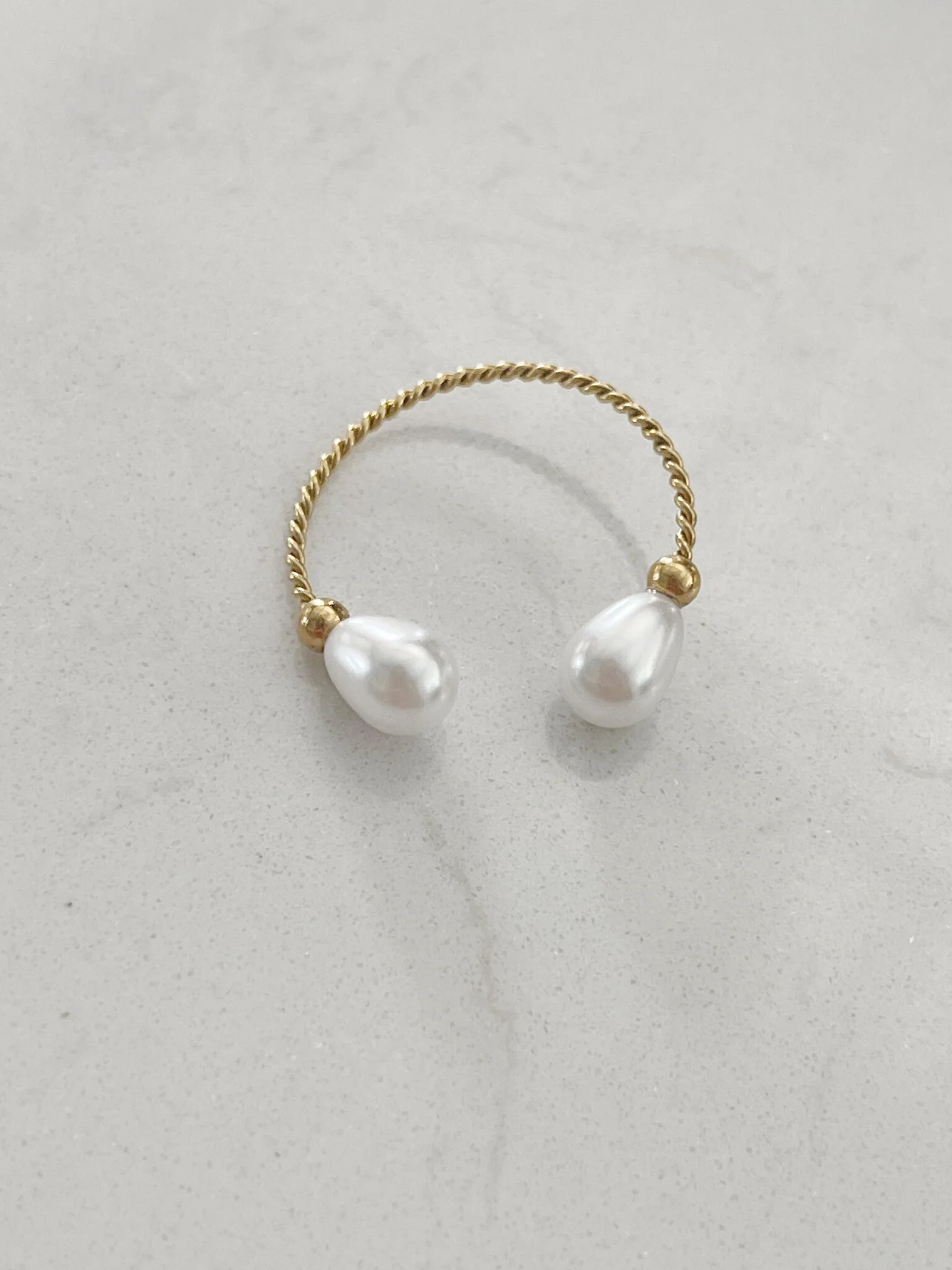 2 Pearls - Bague - Acier inoxydable - Ajustable - Image 7