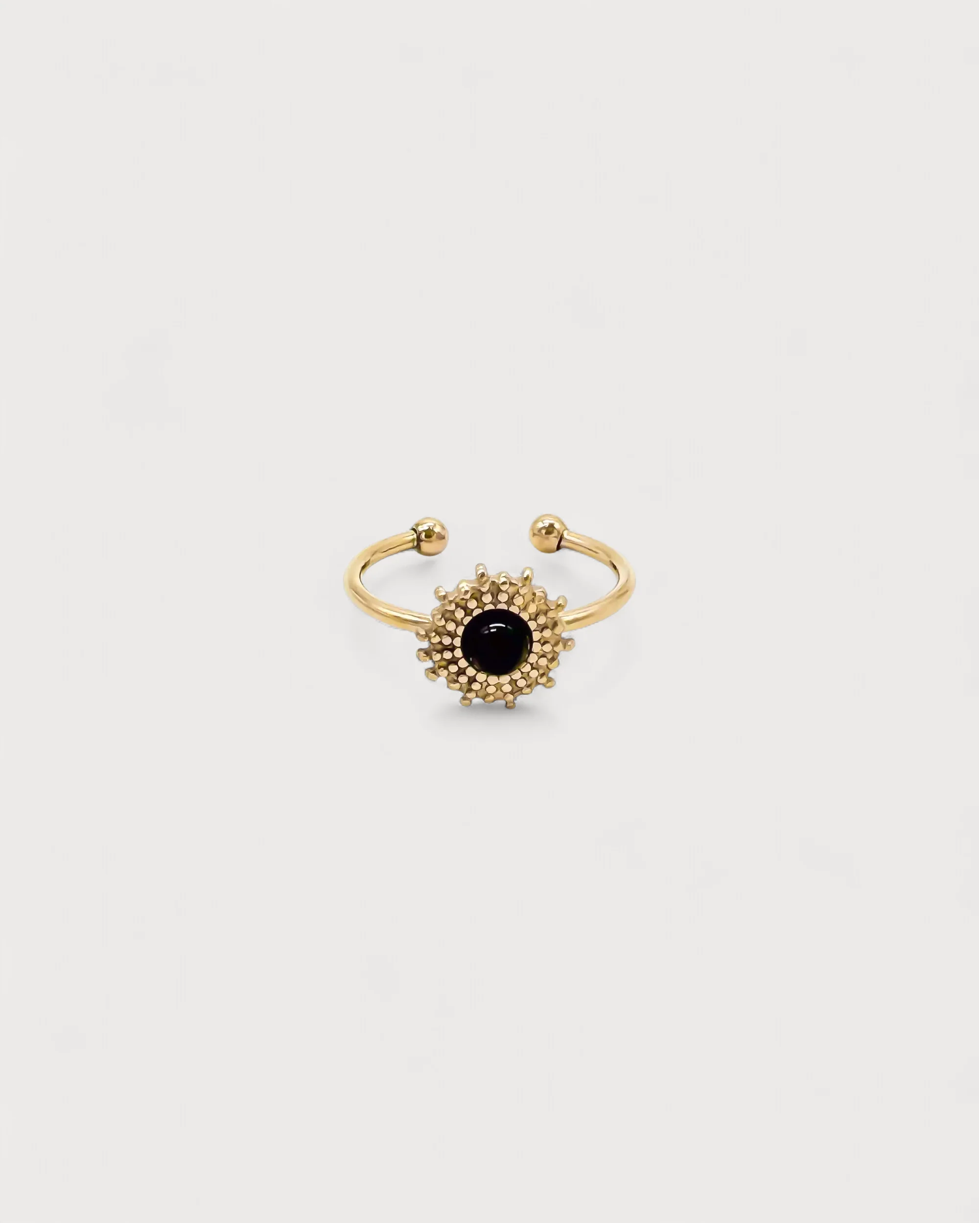 Alice - Bague - Pierre naturelle - Acier inoxydable - Ajustable
