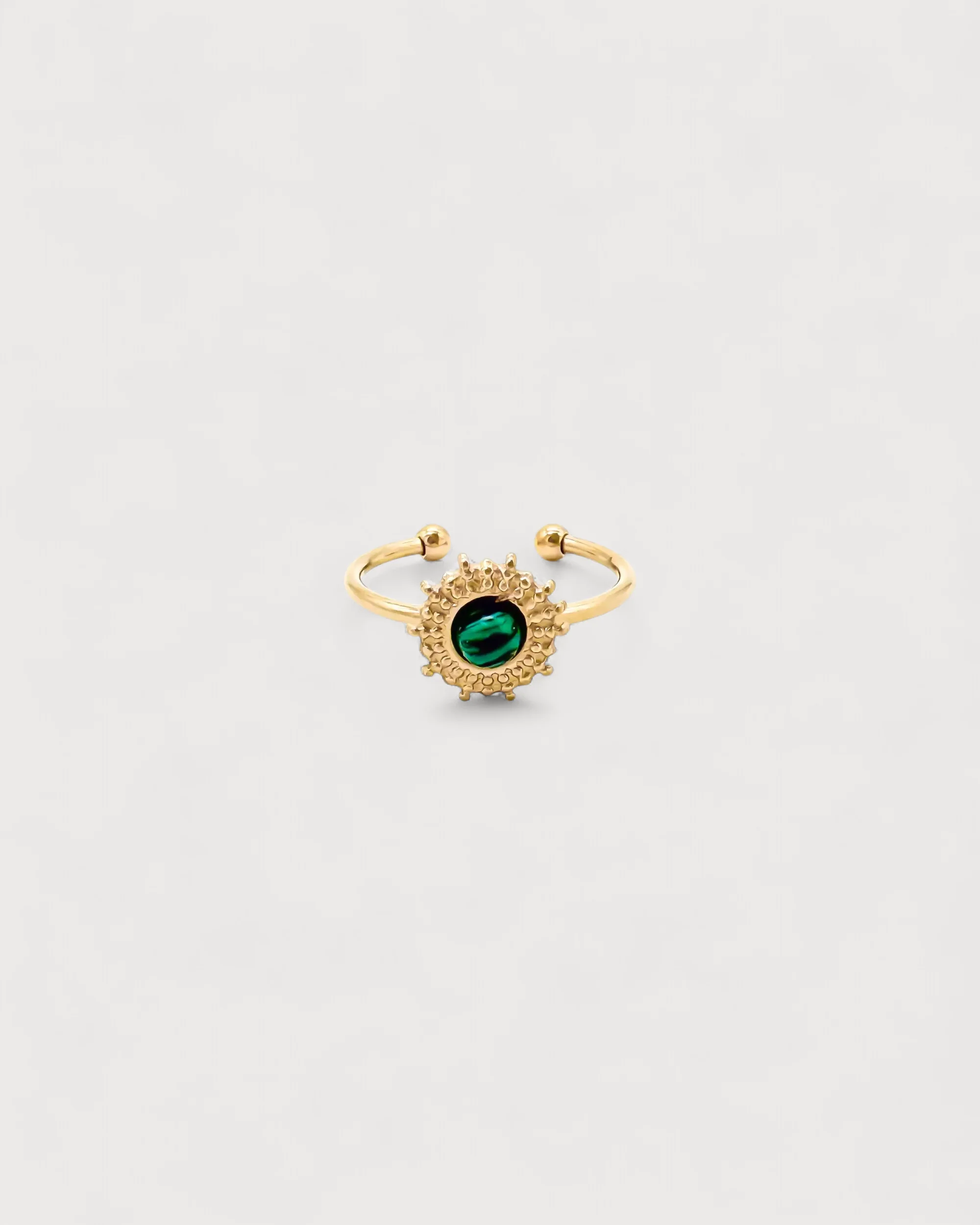 Alice - Bague - Pierre naturelle - Acier inoxydable - Ajustable - Image 4