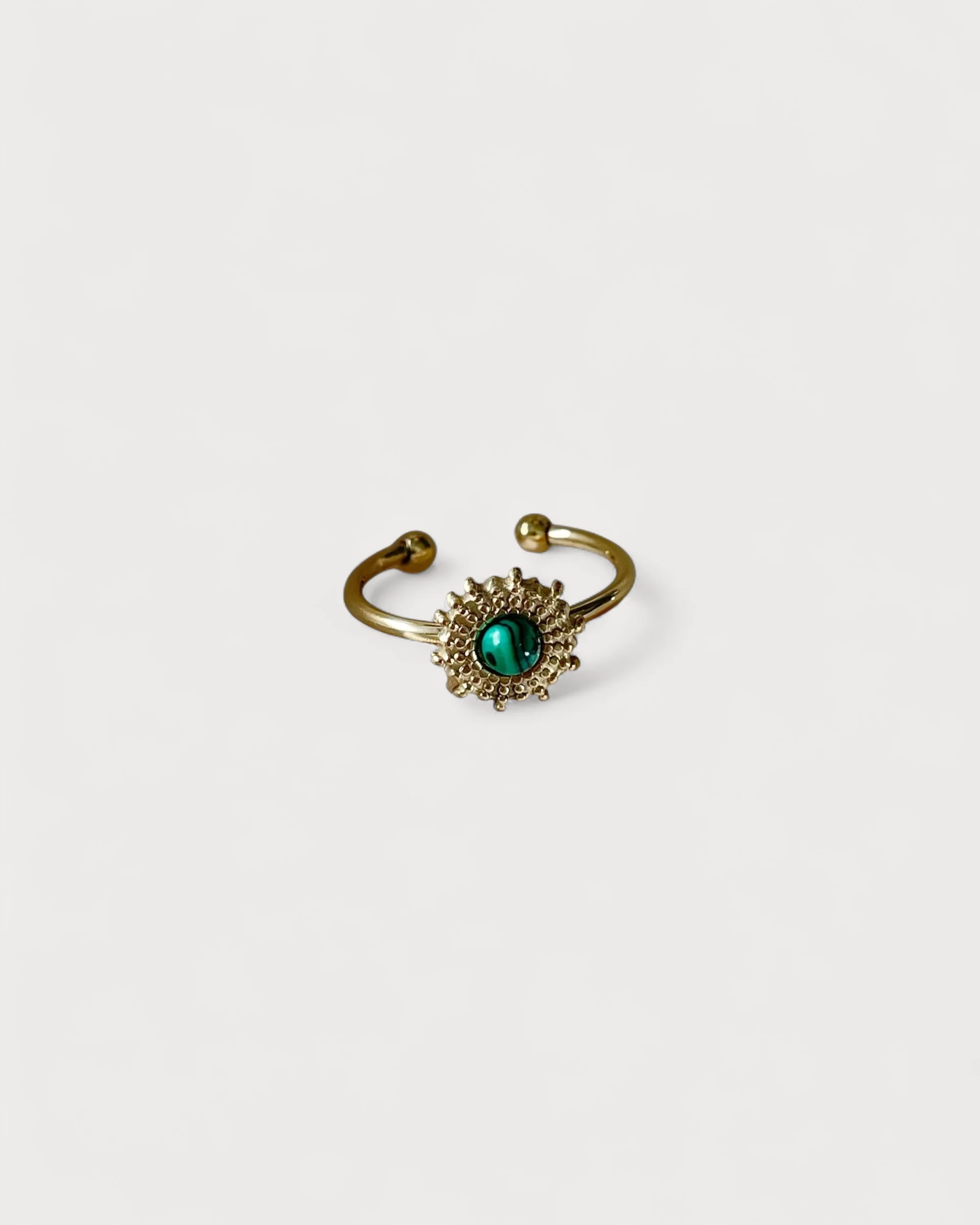 Alice - Bague - Pierre naturelle - Acier inoxydable - Ajustable - Image 5
