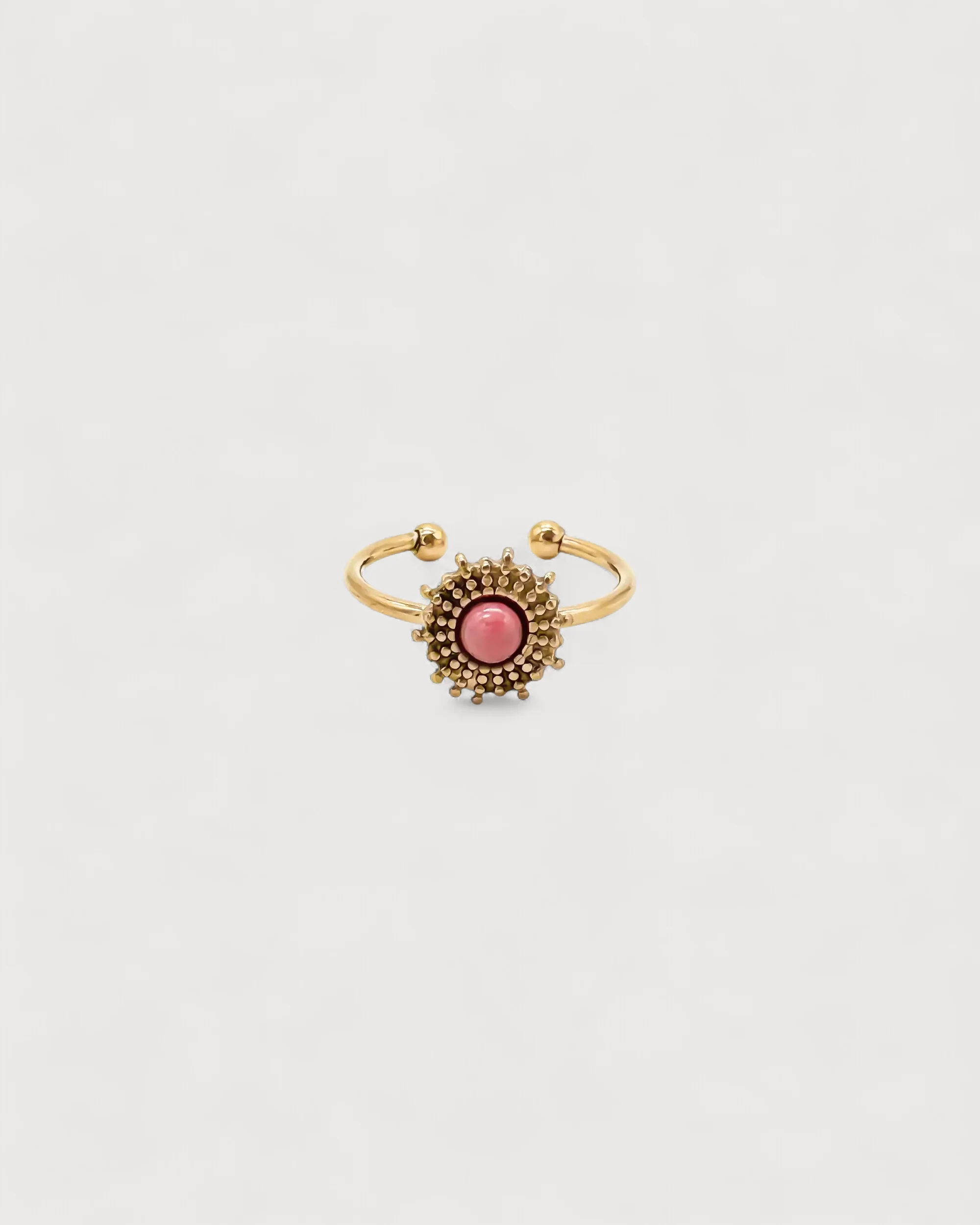 Alice - Bague - Pierre naturelle - Acier inoxydable - Ajustable - Image 8