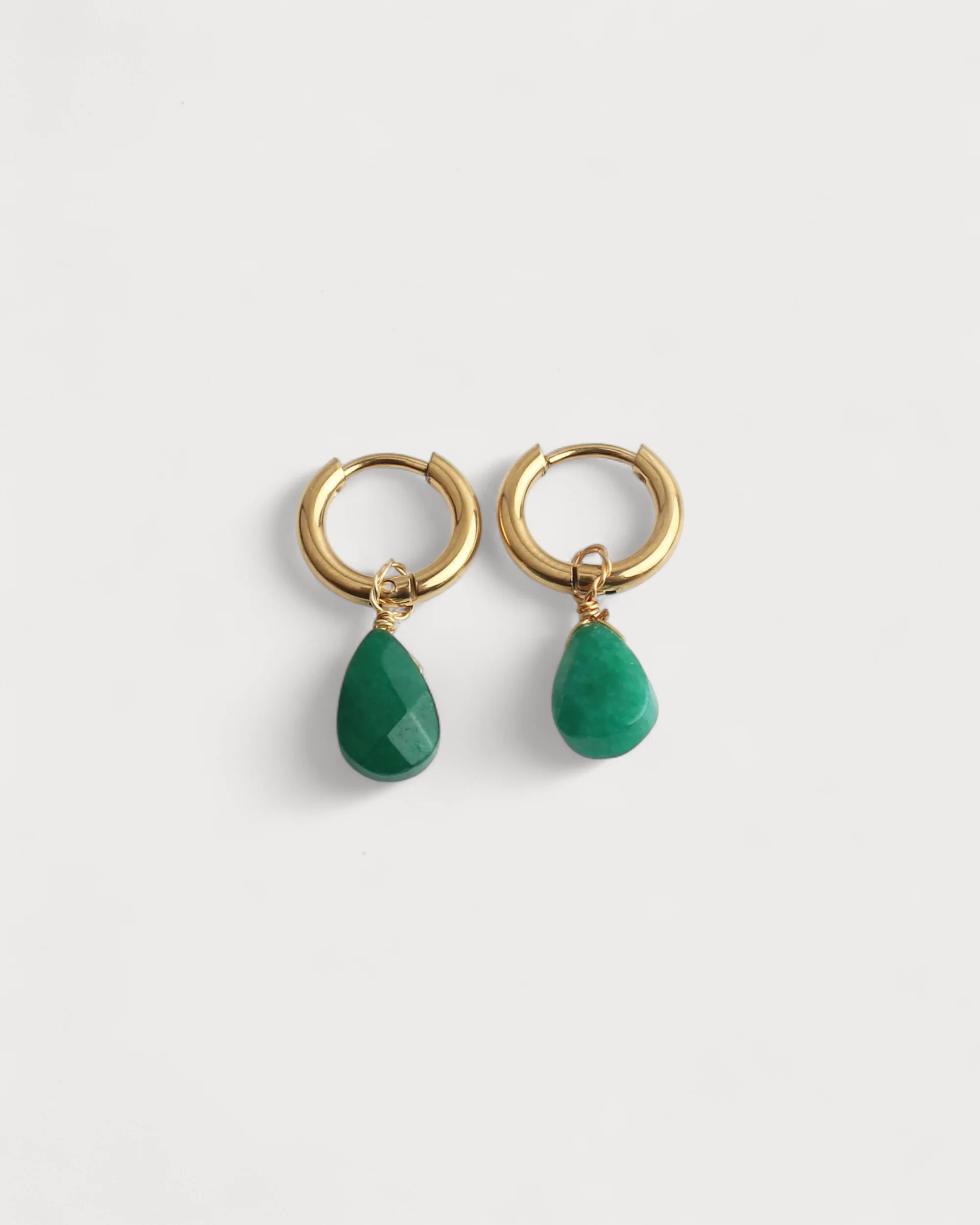 Aline - Boucles d'oreilles - Pierre naturelle - Acier inoxydable - Image 3