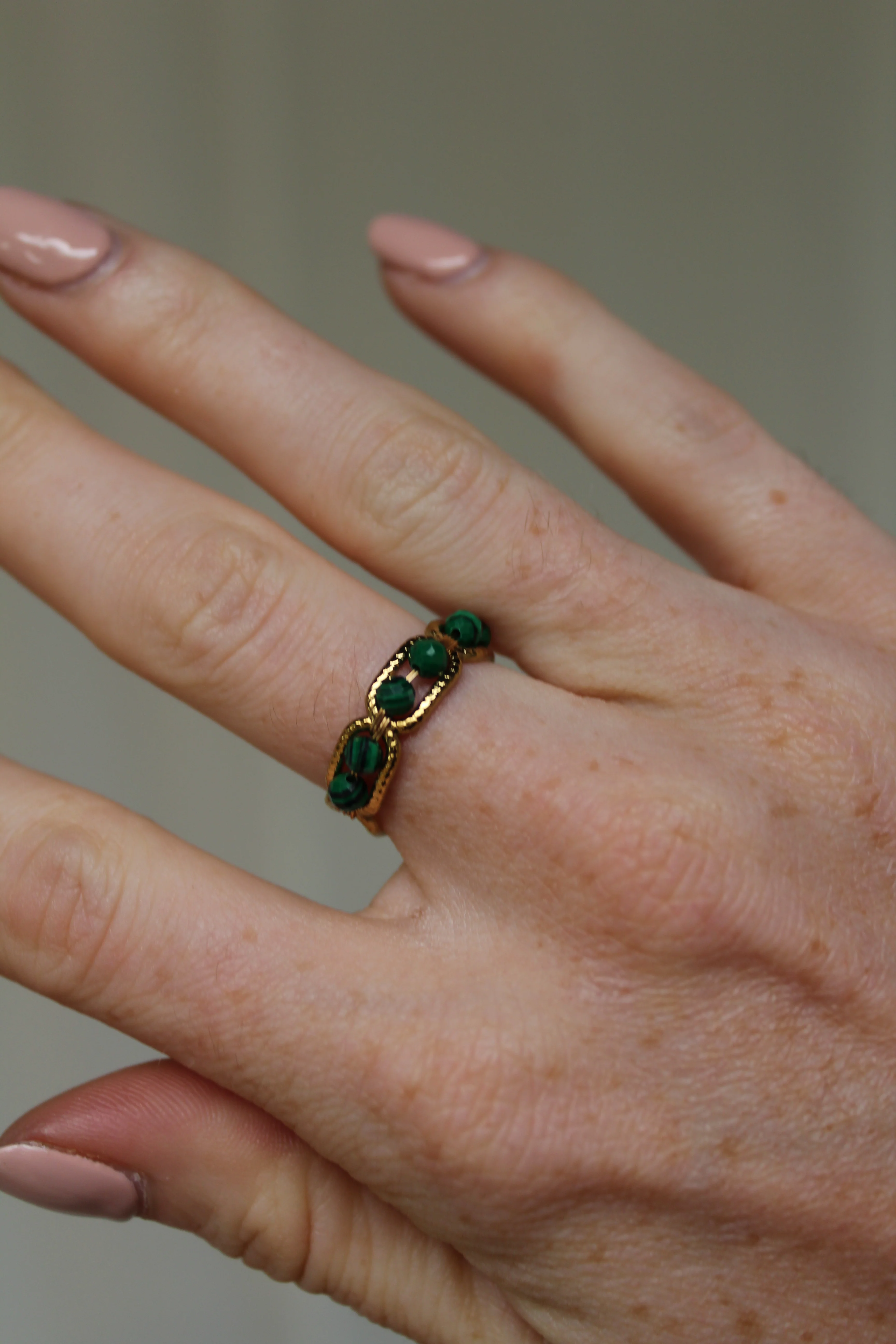 Bente - Bague - Pierre naturelle - Acier inoxydable - Image 2