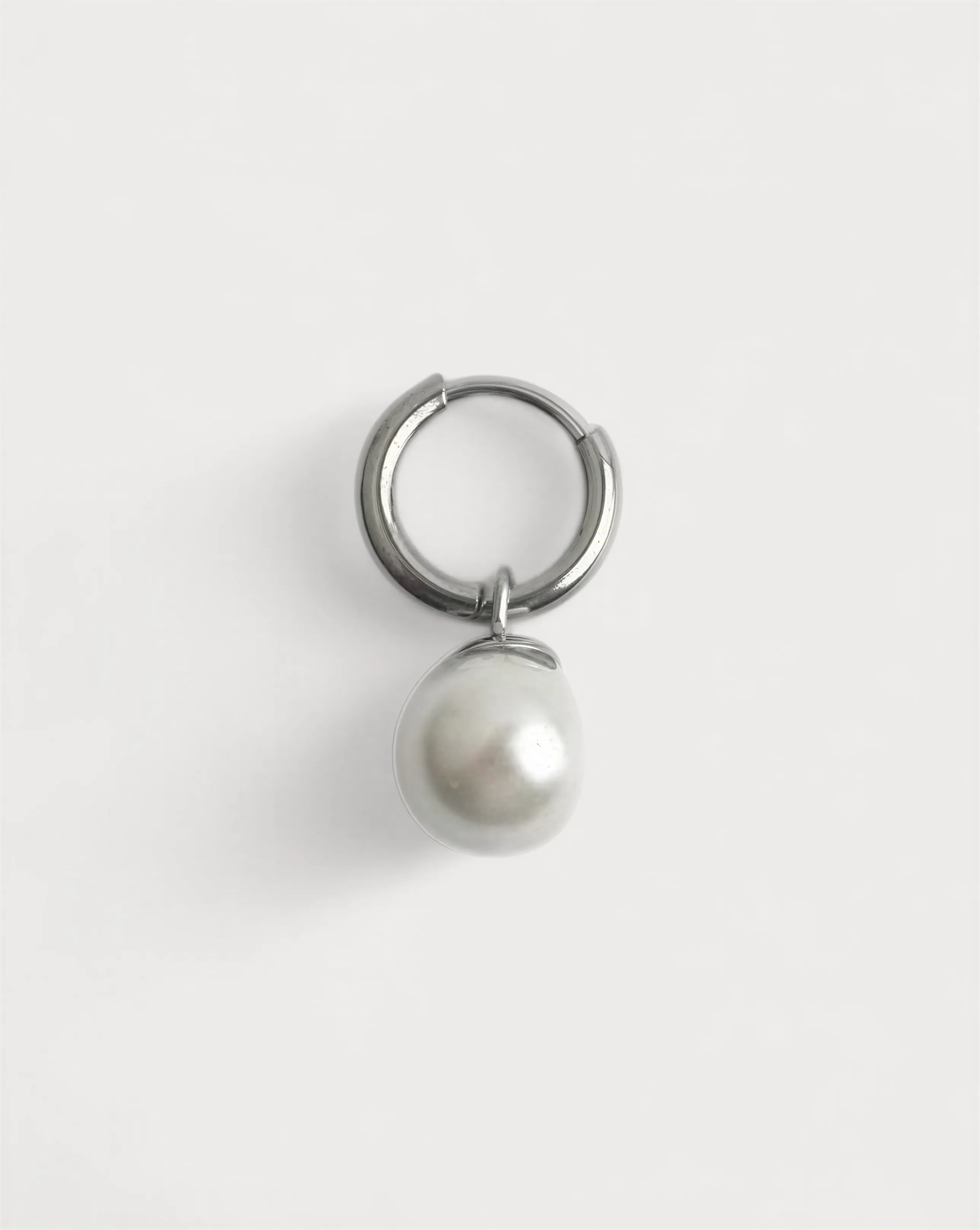 Big Pearl - Boucle d'oreille - Acier inoxydable - Image 3