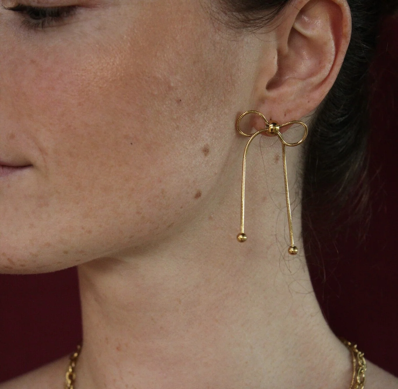 Bow - Boucles d'oreilles - Acier inoxydable - Image 2