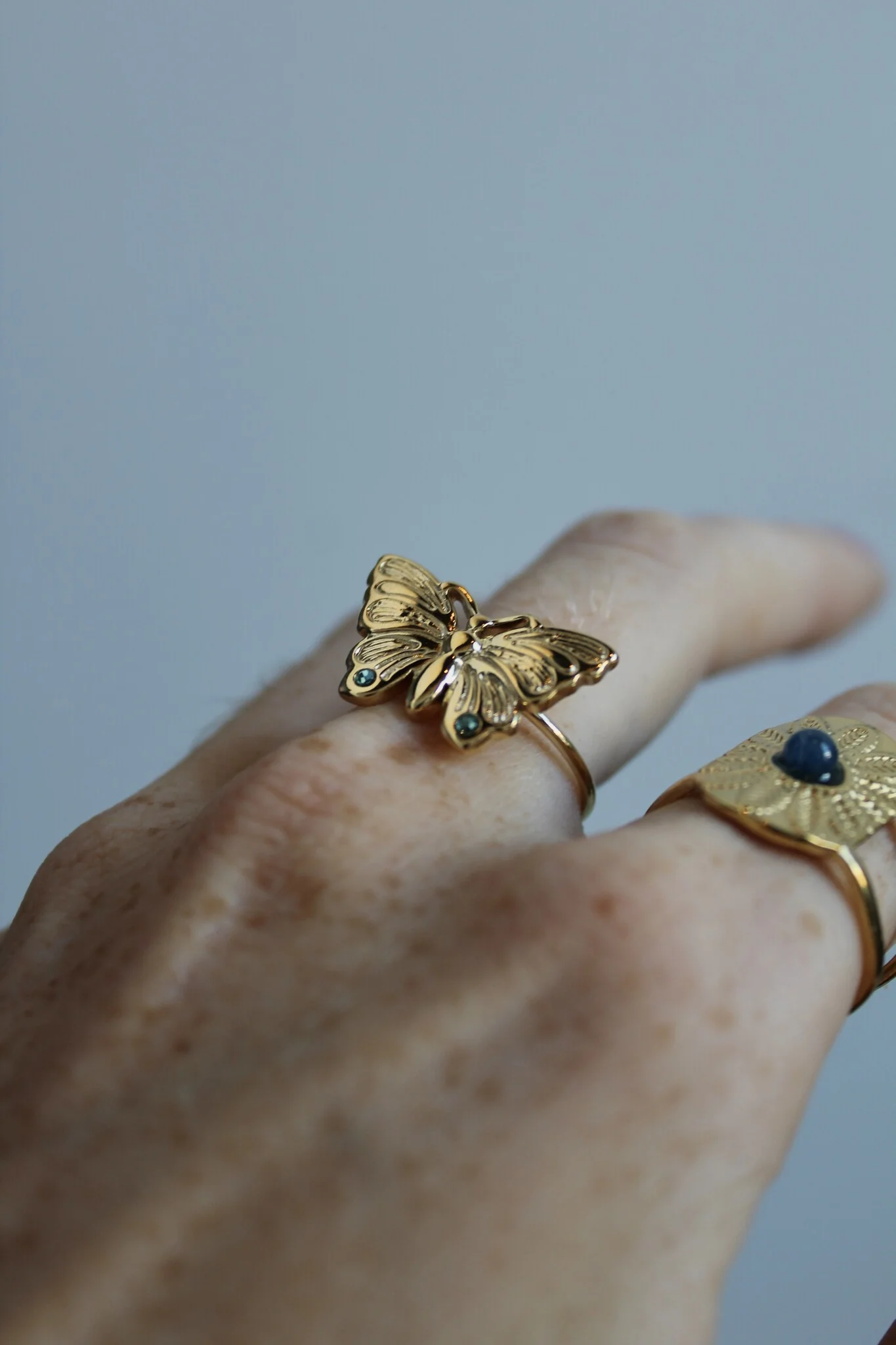 Butterfly - Bague - Acier inoxydable - Ajustable - Image 2