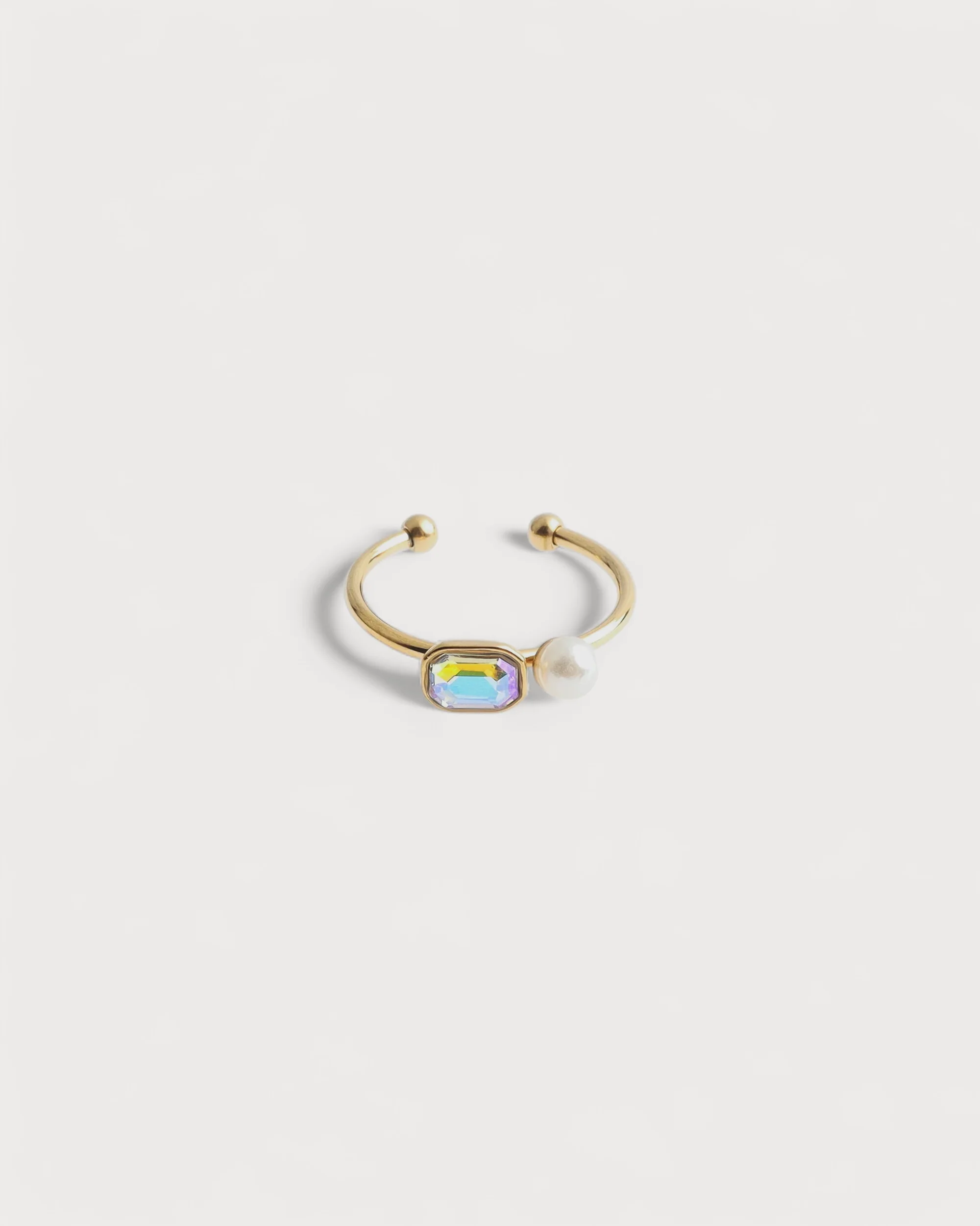 Claudette - Bague - Acier inoxydable - Ajustable
