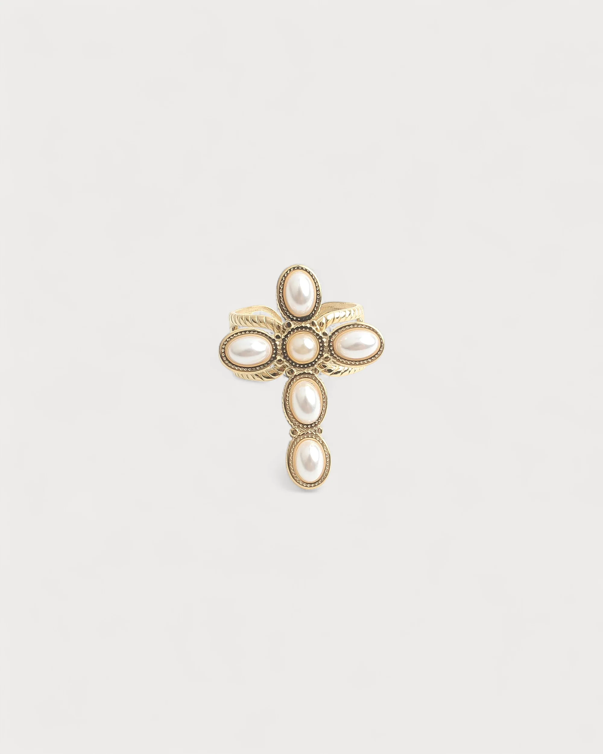 Cross  - Bague - Acier inoxydable - Ajustable
