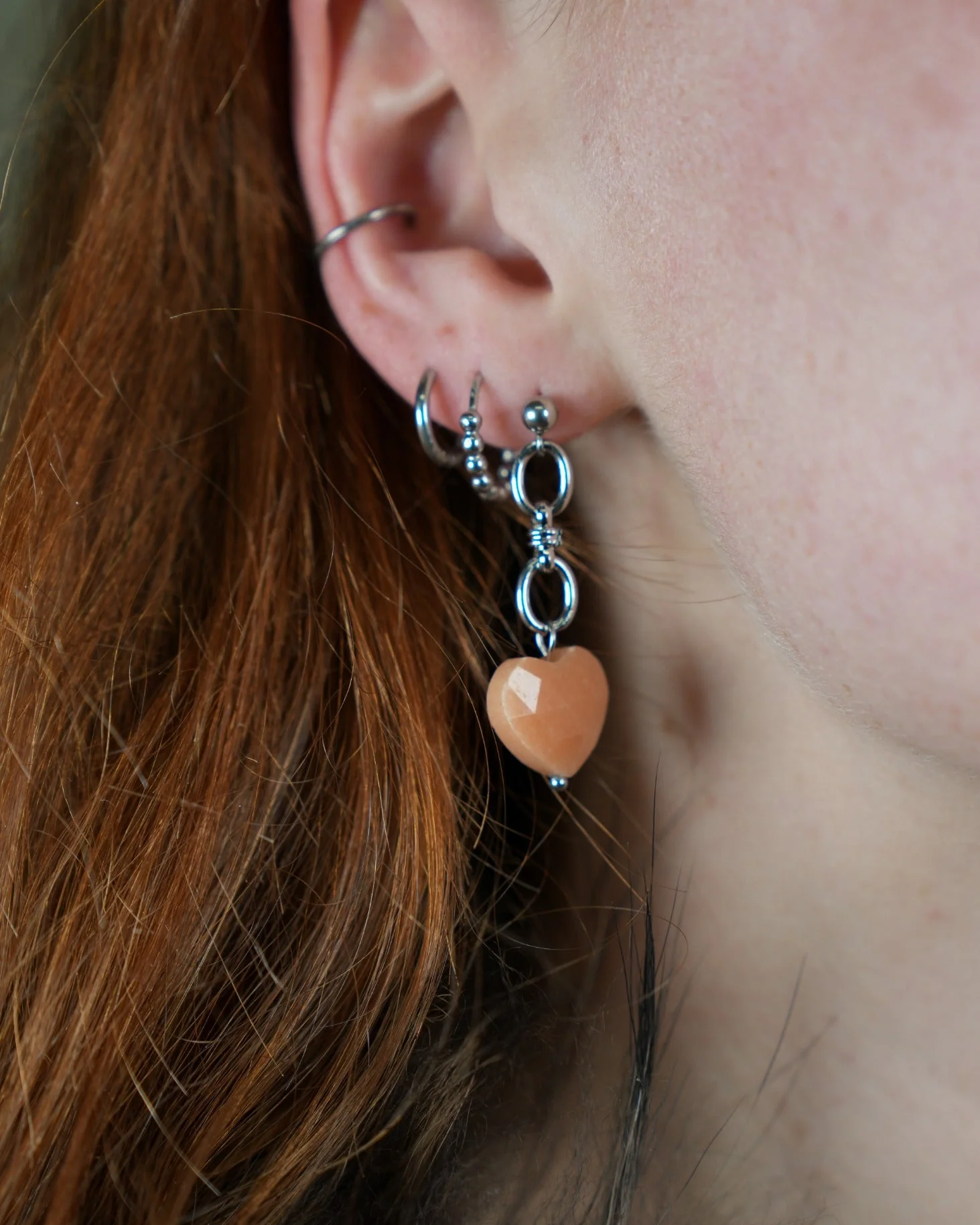 Crystel - Boucles d'oreilles - Pierre naturelle - Acier inoxydable - Image 12