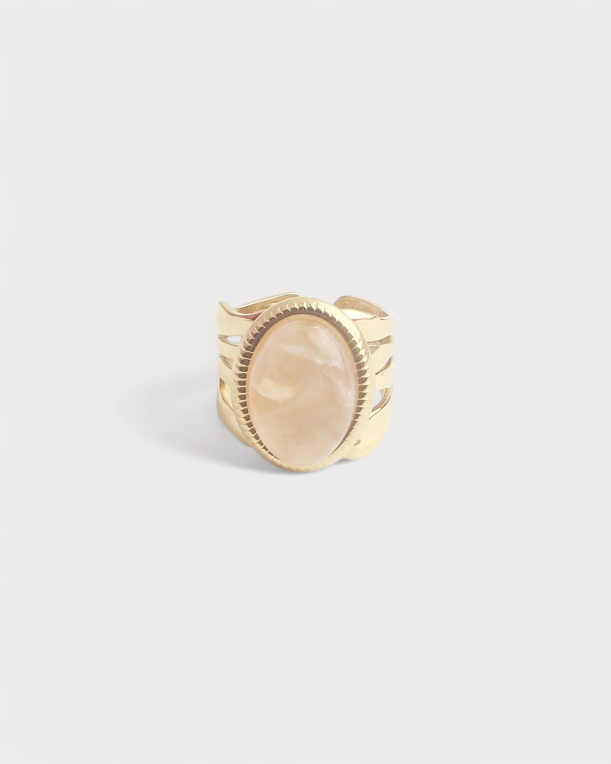Davina - Bague - Pierre naturelle - Acier inoxydable - Ajustable - Image 5