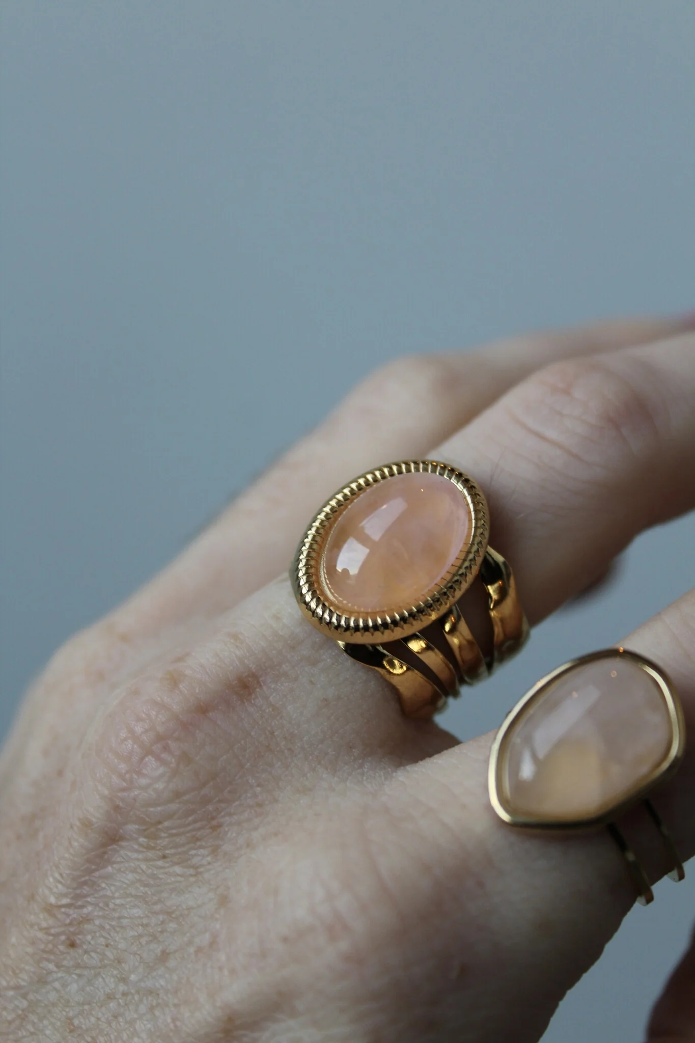 Davina - Bague - Pierre naturelle - Acier inoxydable - Ajustable - Image 7