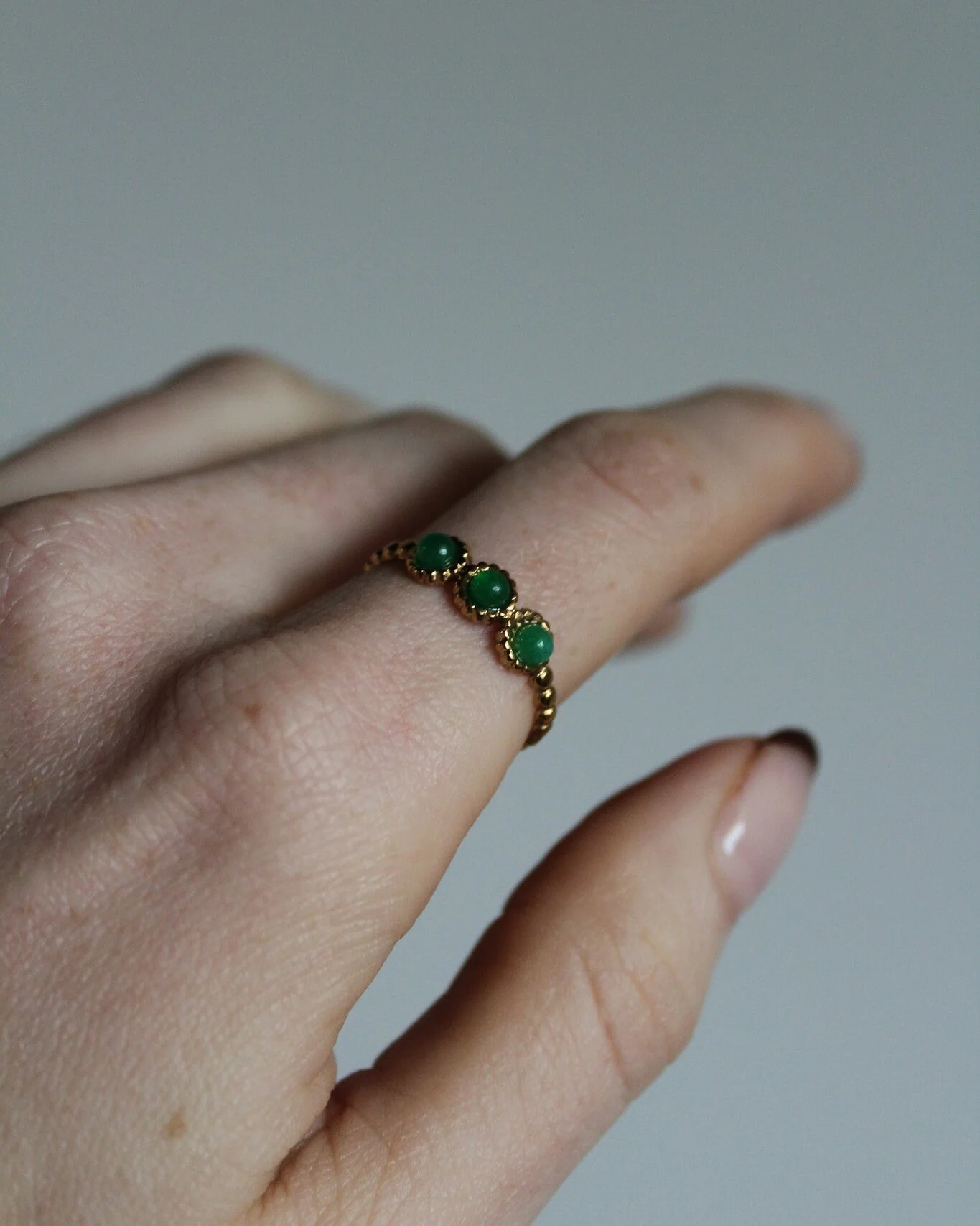 Demi - Bague - Pierre naturelle - Acier inoxydable - Ajustable - Image 11