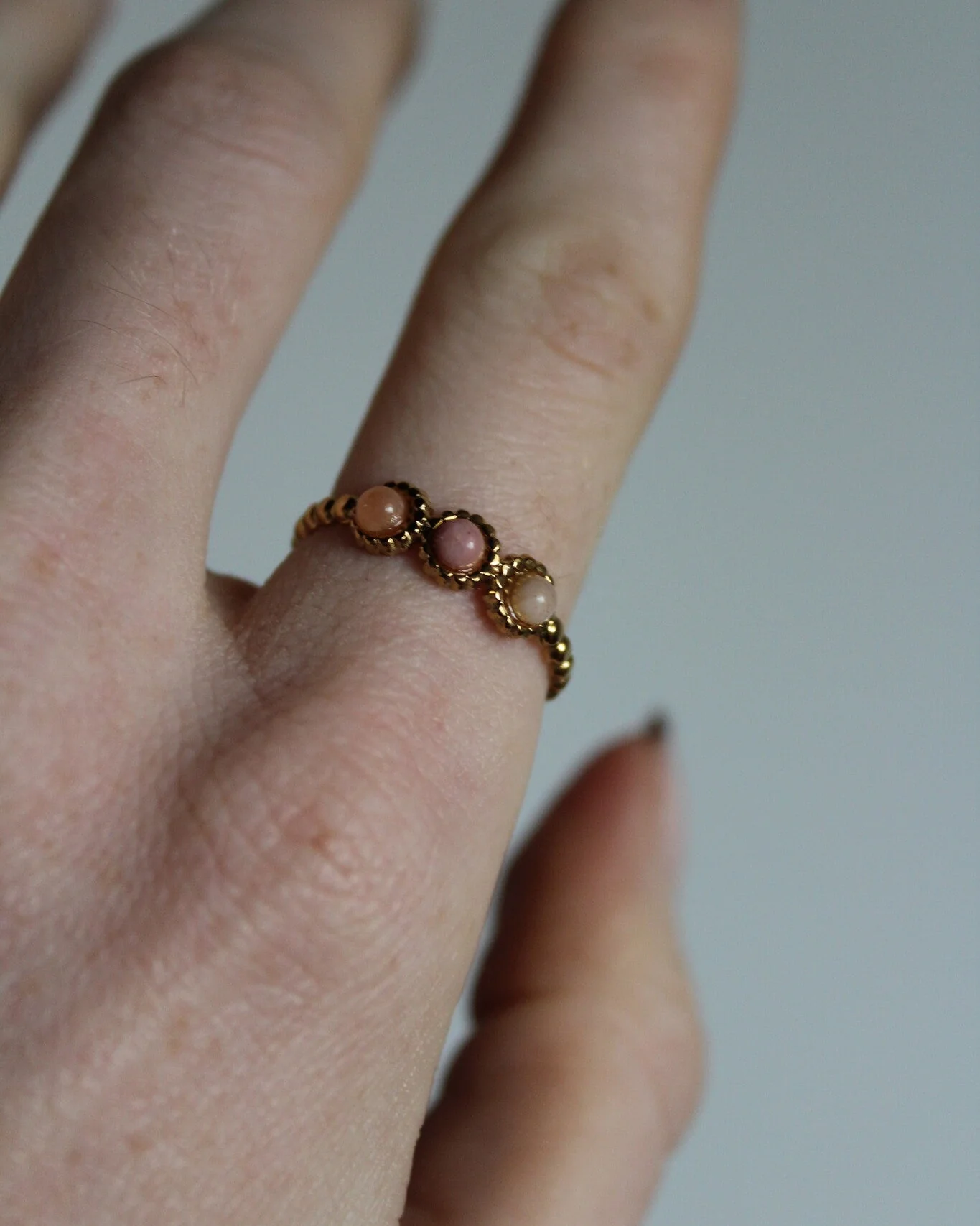 Demi - Bague - Pierre naturelle - Acier inoxydable - Ajustable - Image 16