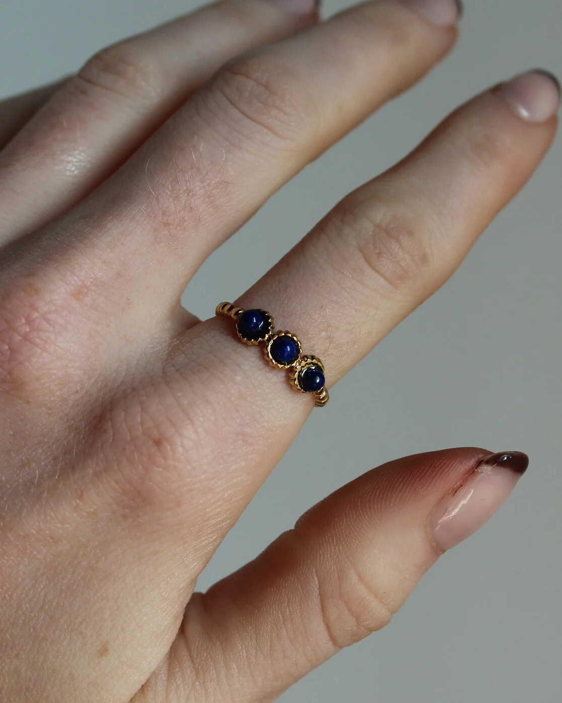 Demi - Bague - Pierre naturelle - Acier inoxydable - Ajustable - Image 4