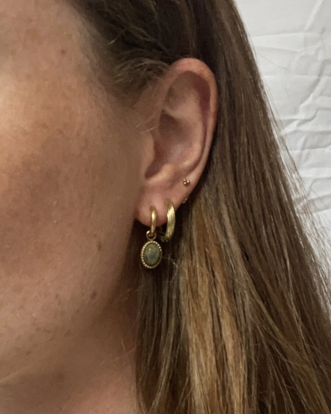 Diana - Boucles d'oreilles - Pierre naturelle - Acier inoxydable - Image 2