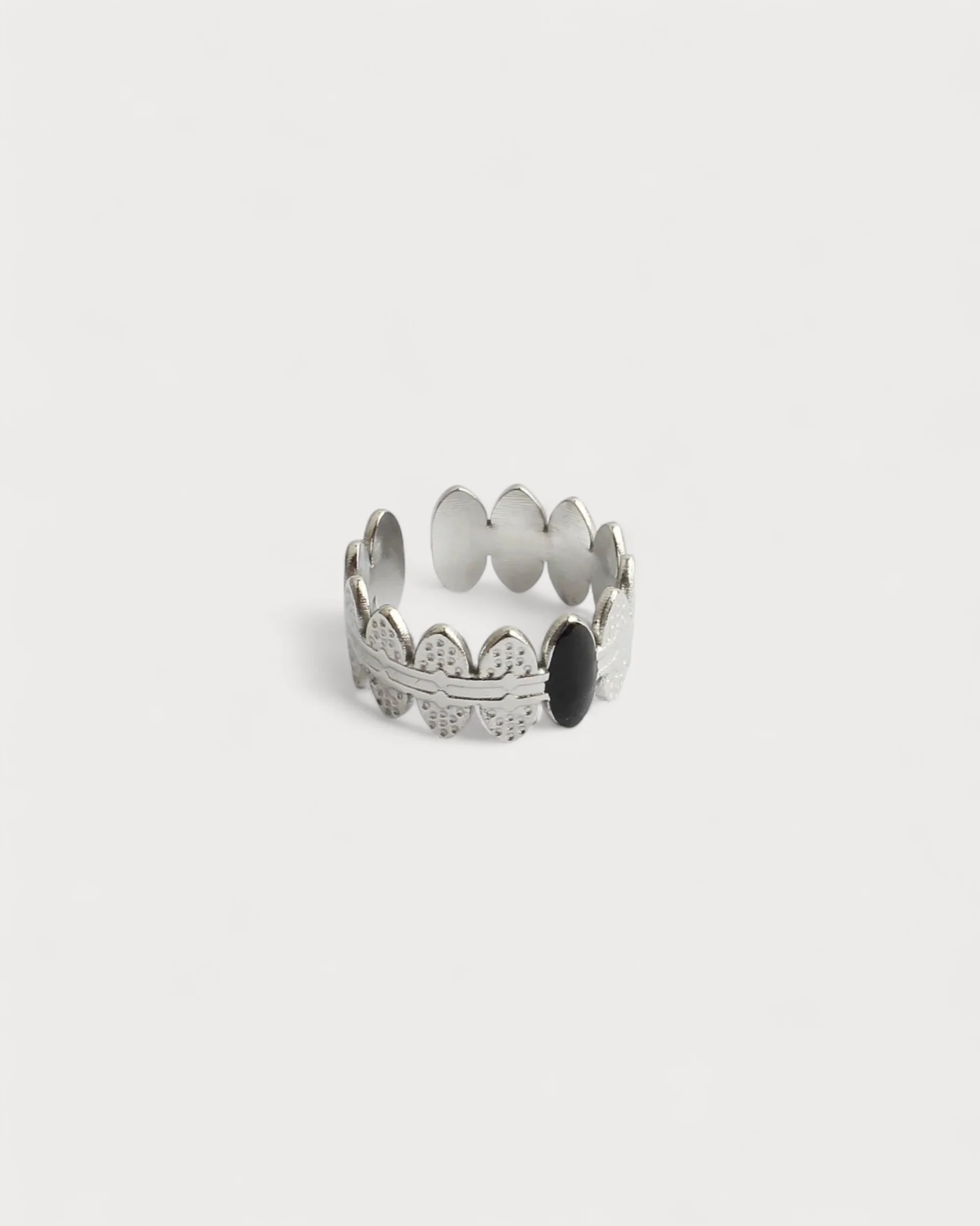 Didi - Bague - Pierre naturelle - Acier inoxydable - Ajustable - Image 3