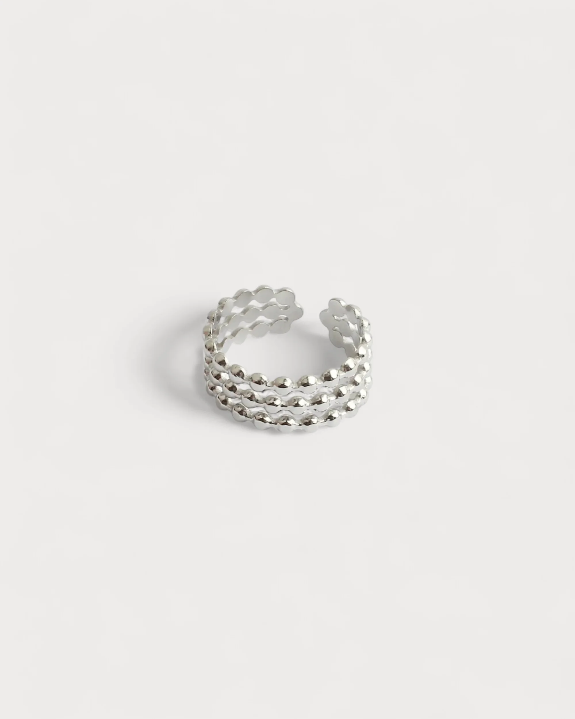 Dotted - Bague - 3 couches - Acier inoxydable - Ajustable - Image 5