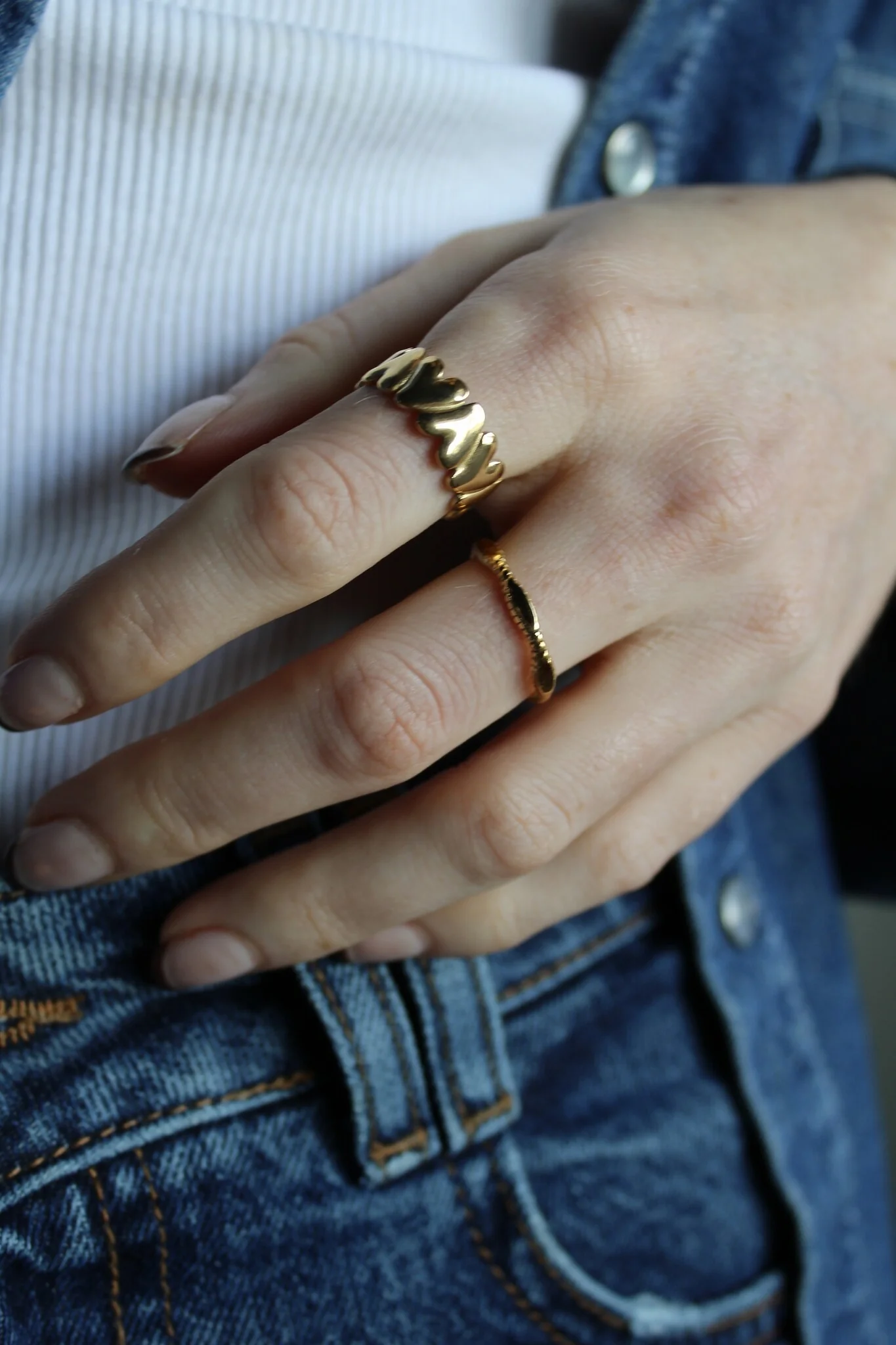 Esme - Bague - Acier inoxydable - Ajustable - Image 2