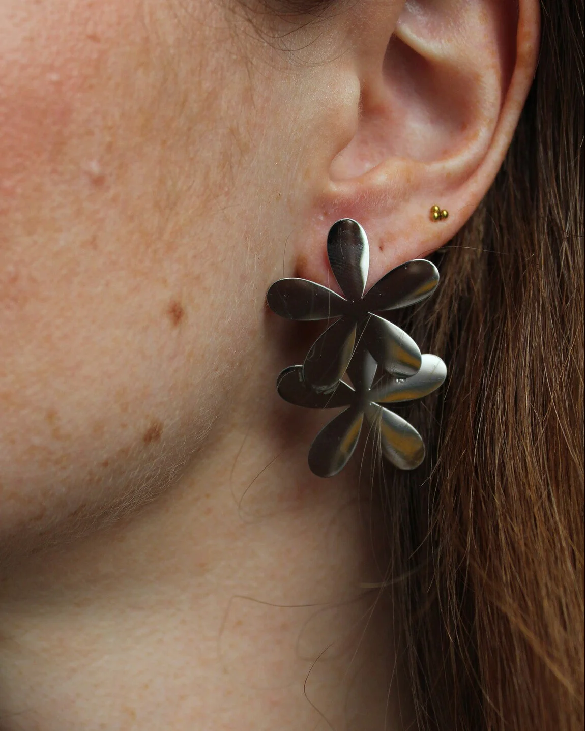 Flores - Boucles d'oreilles - Acier inoxydable - Image 4