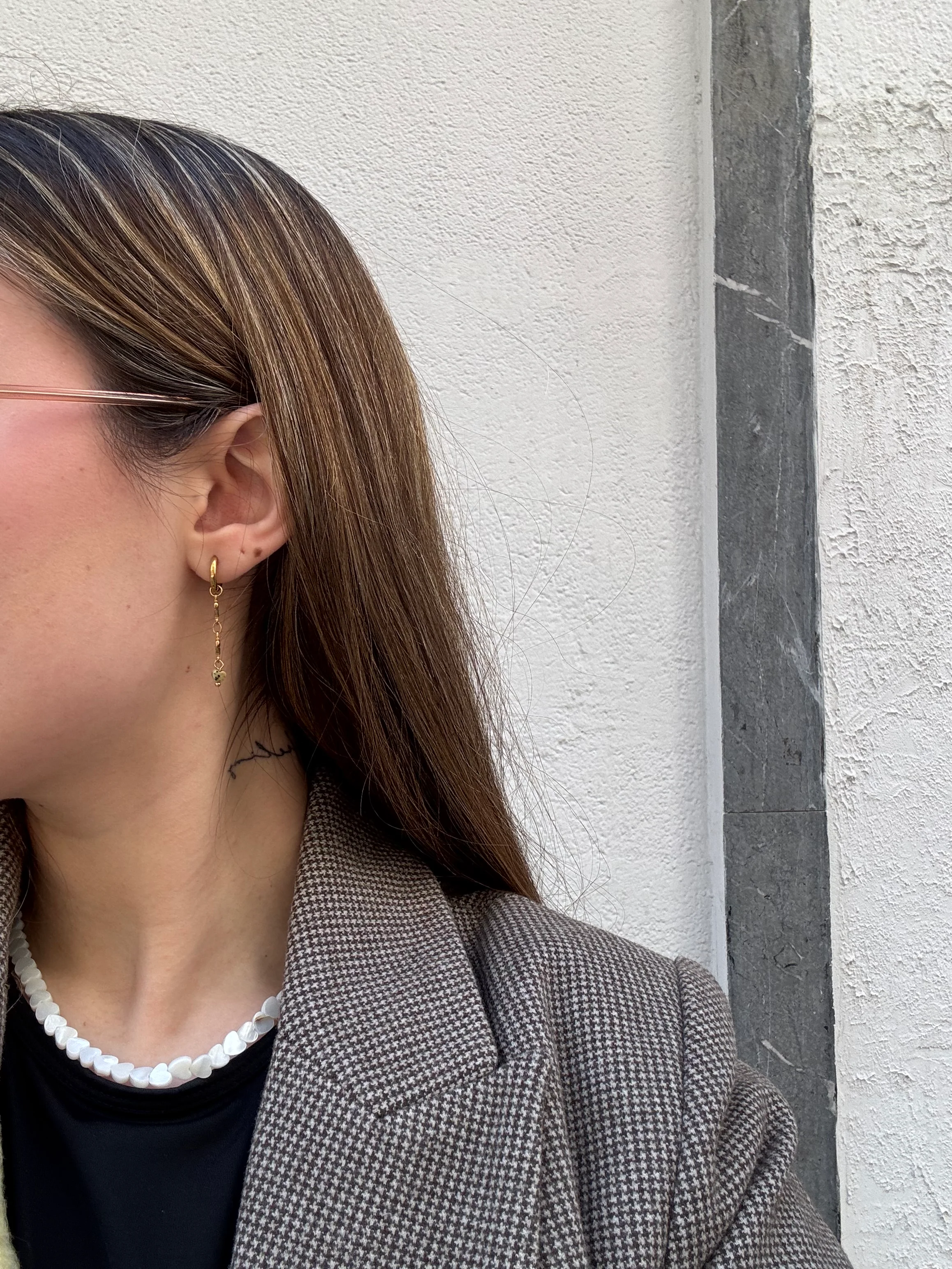 Hearts - Boucles d'oreilles - Pierre naturelle - Acier inoxydable - Image 3
