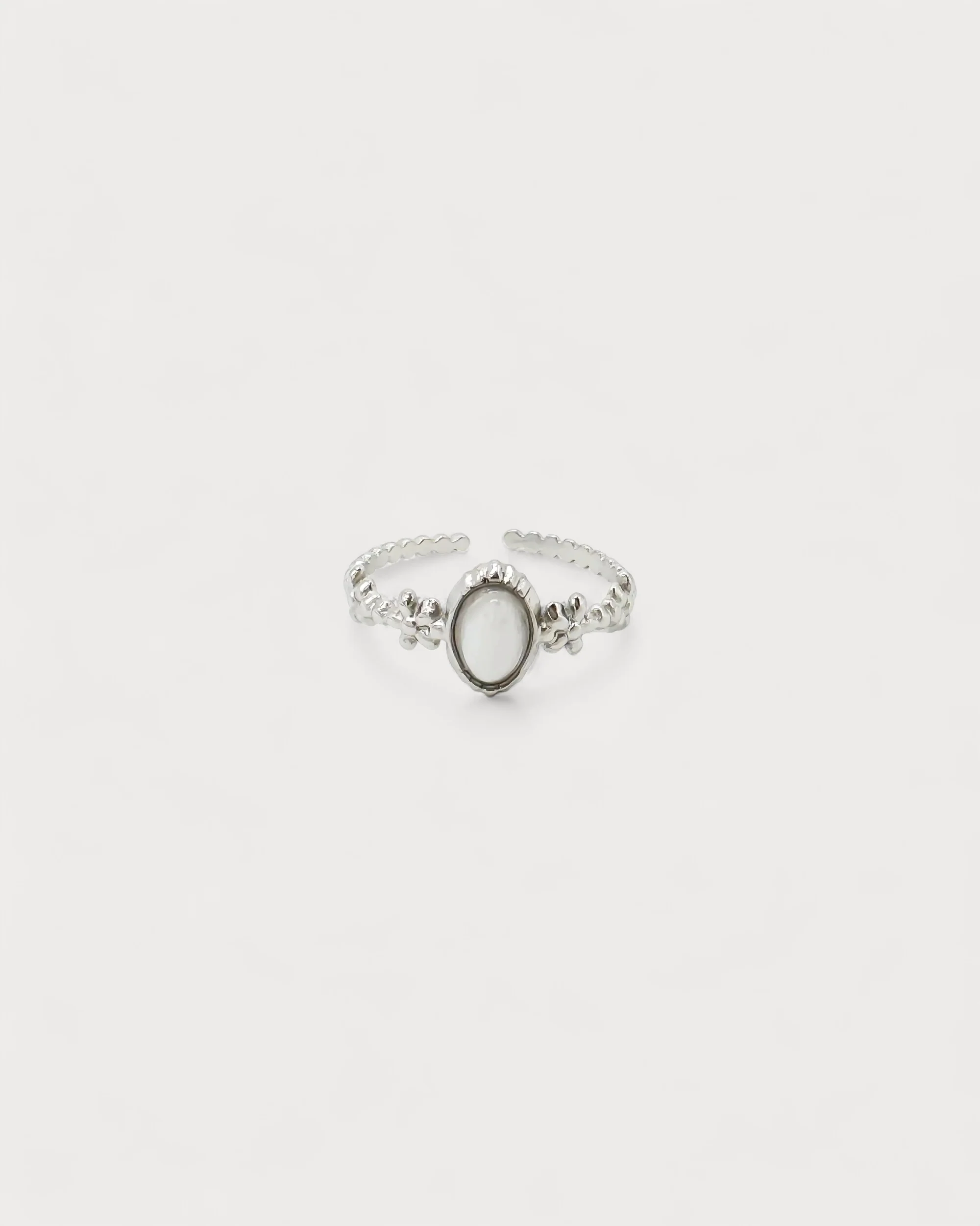 Lise - Bague - Pierre naturelle - Acier inoxydable - Ajustable - Image 3