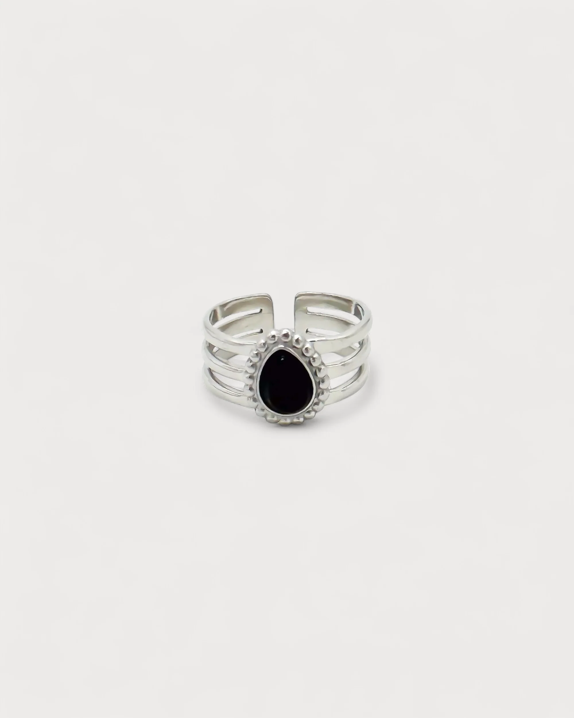 Menthe - Bague - Pierre naturelle - Acier inoxydable - Ajustable - Image 9