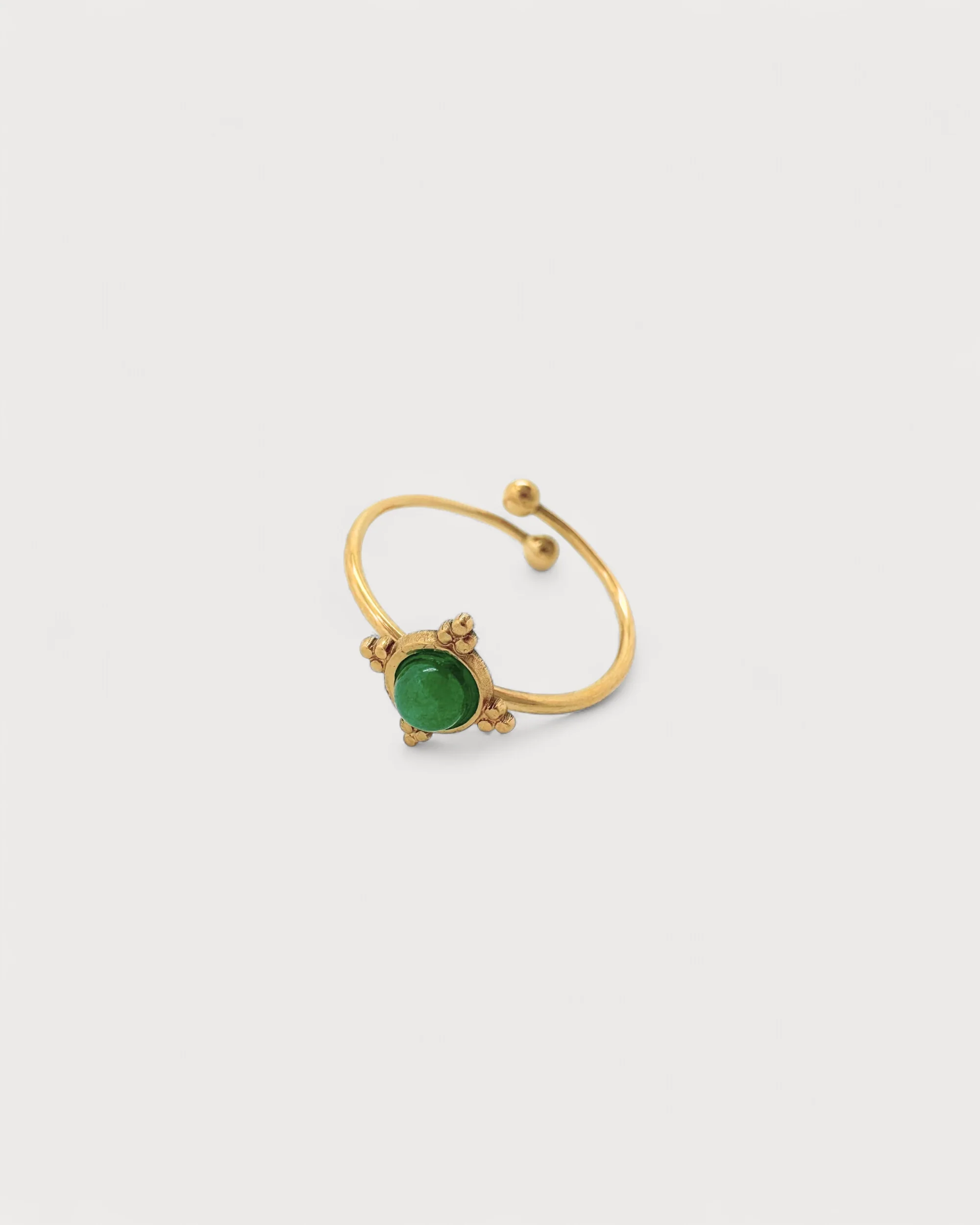 Pierre minimaliste - Bague - Acier inoxydable - Ajustable - Pierre naturelle - Image 7