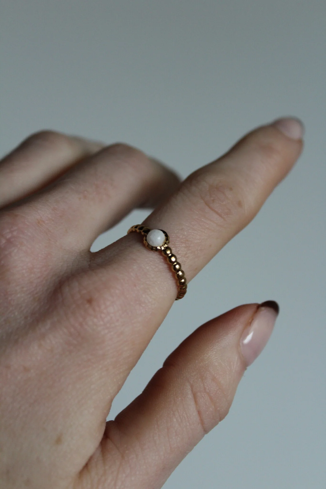 Nadine - Bague - Acier inoxydable - Ajustable - Pierre naturelle - Image 19