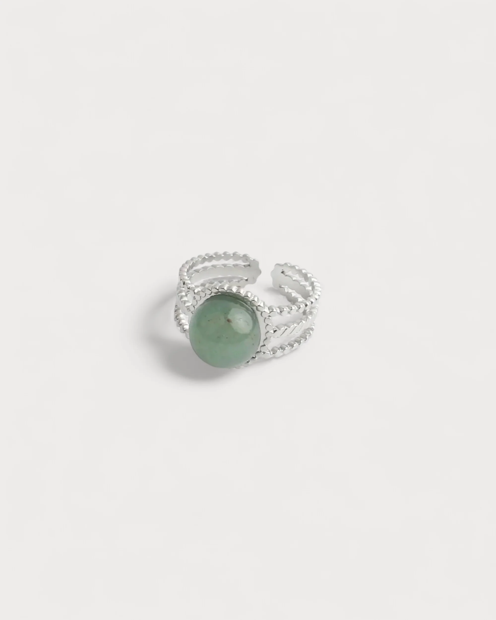Nikkie - Bague - Pierre naturelle - Acier inoxydable - Ajustable - Image 11