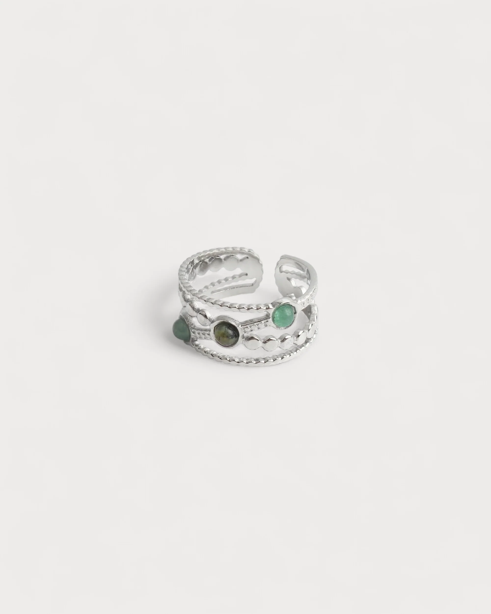 Noelle - Bague - Pierre naturelle - Acier inoxydable - Ajustable - Image 5