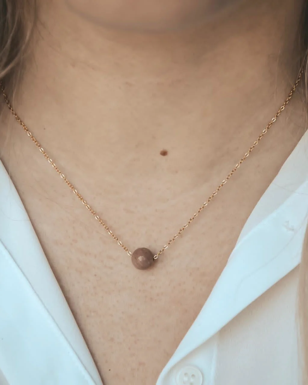 Pierre Damour - Collier - Acier inoxydable - Pierre naturelle - Image 6
