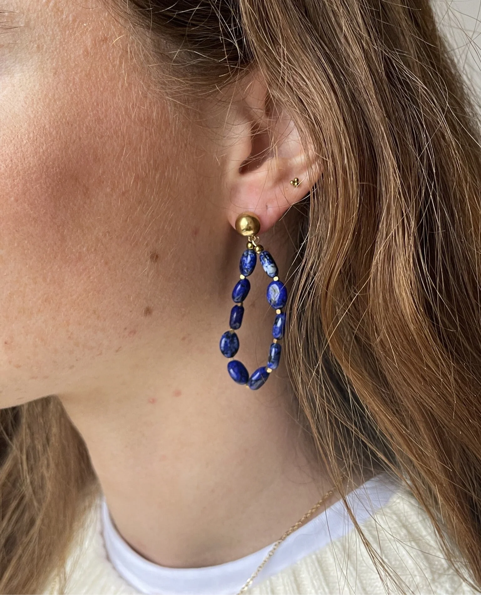 Sarahlee - Boucles d'oreilles - Pierre naturelle -  Acier inoxydable - Image 7