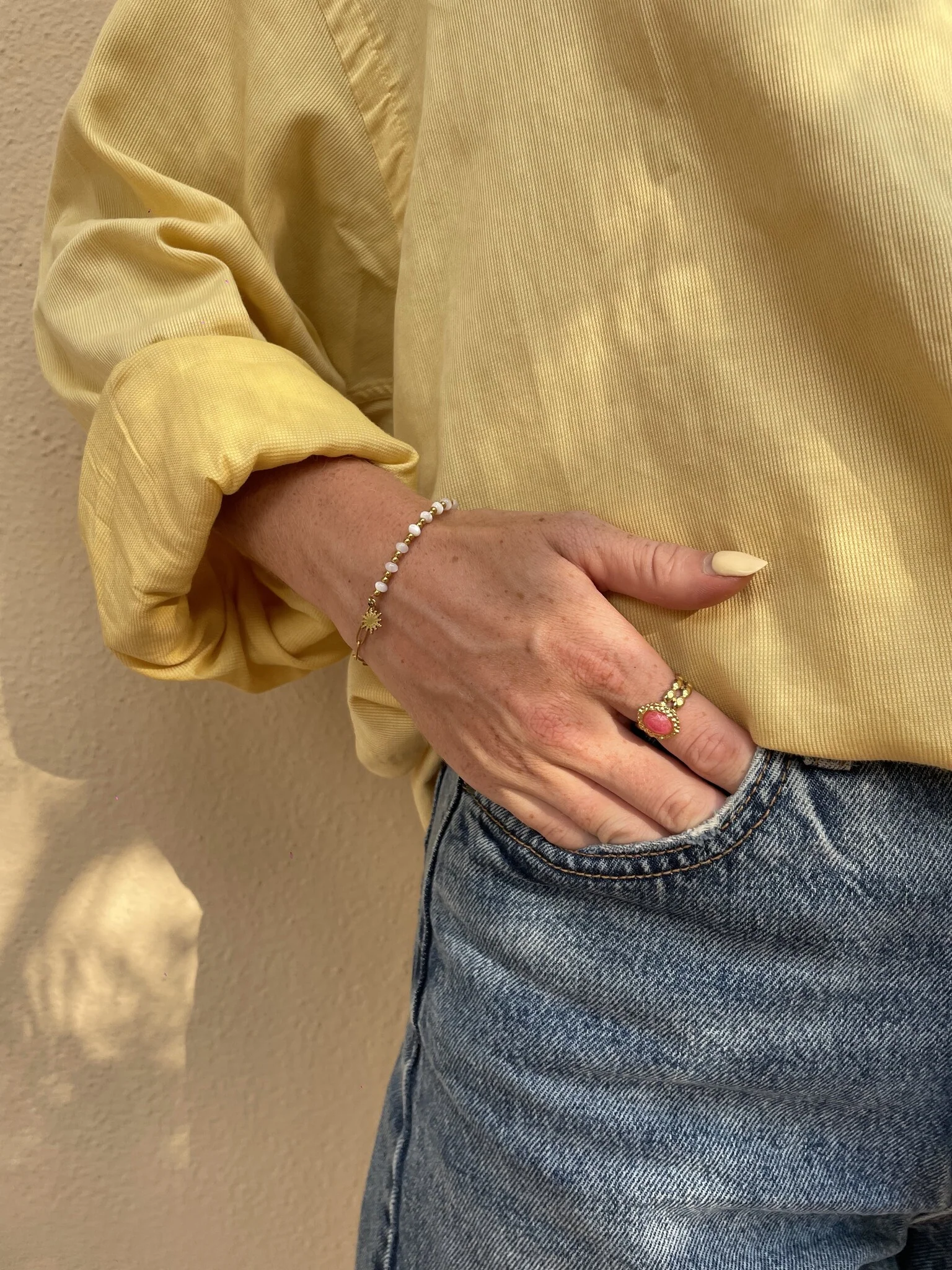 Coquillage et chaîne - Bracelet - Acier inoxydable - Image 4