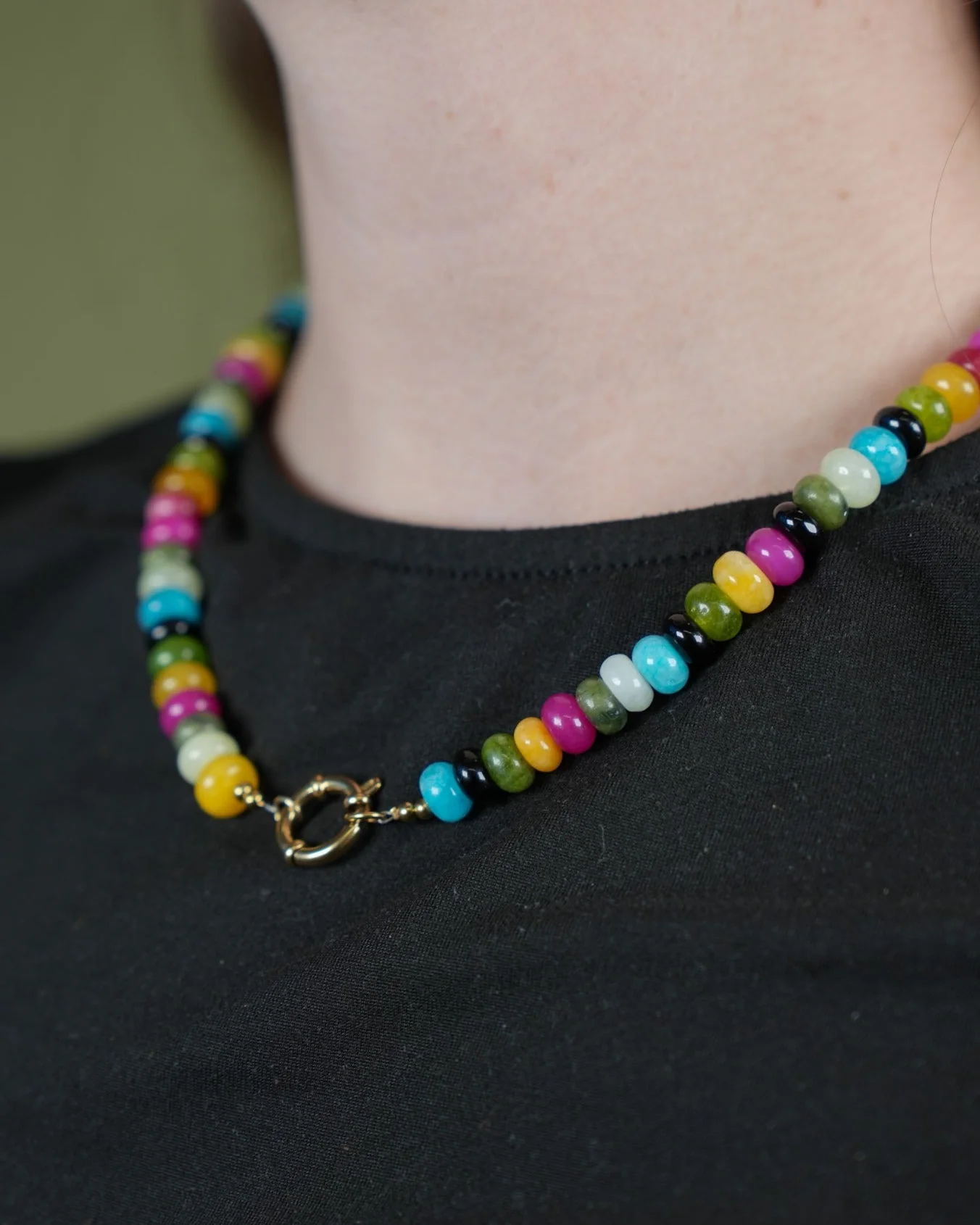 Solara - Collier - Pierre naturelle - Acier inoxydable - Image 2