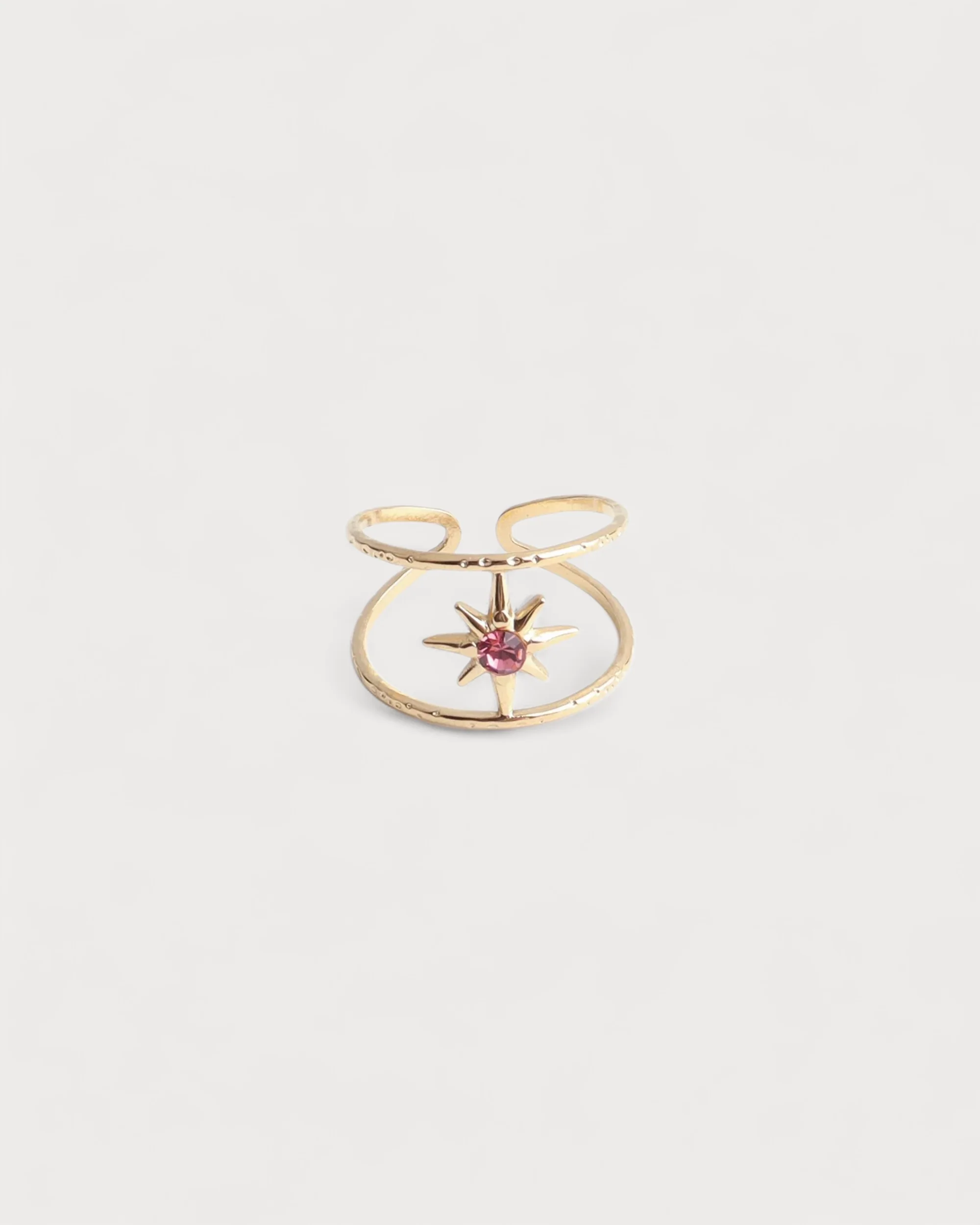 Étoilé - Bague - Acier inoxydable - Ajustable - Image 3