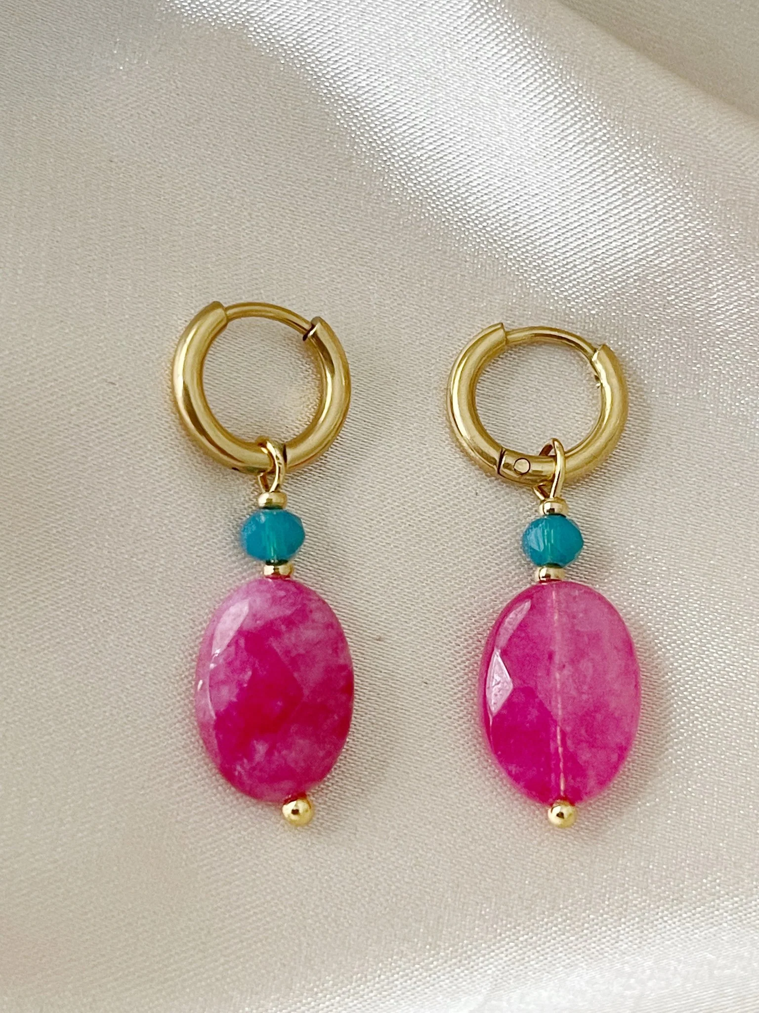 Sweet - Boucles d'oreilles - Pierre naturelle - Acier inoxydable - Image 4