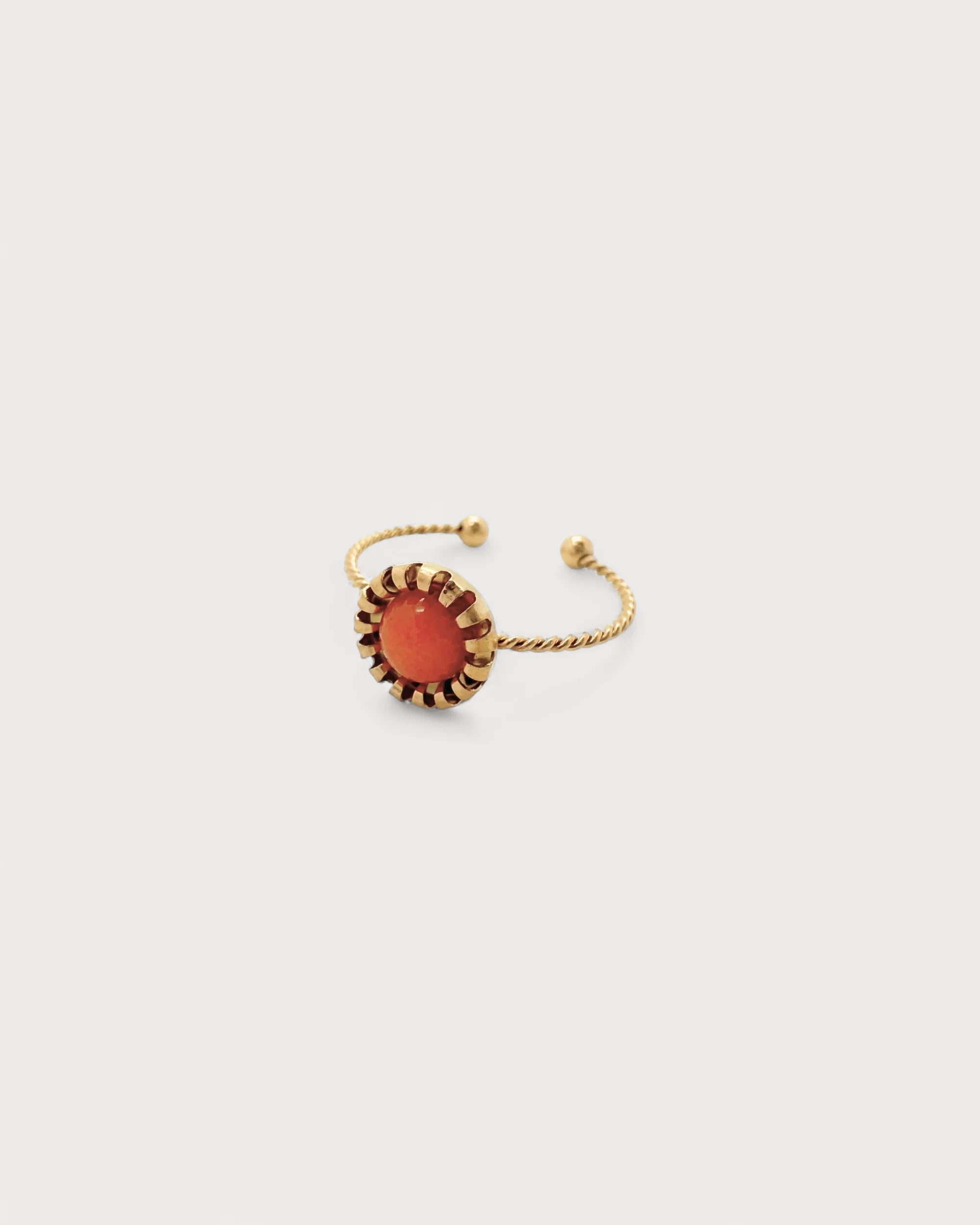Tara - Bague - Pierre naturelle - Acier inoxydable - Ajustable - Image 5