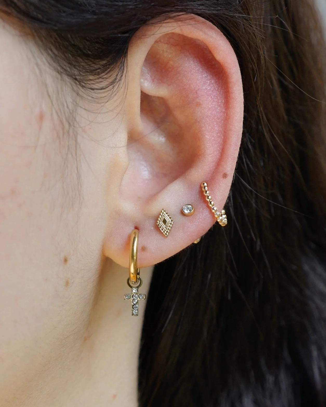 Triangle - Clou - Boucles d'oreilles - Acier inoxydable - Image 2