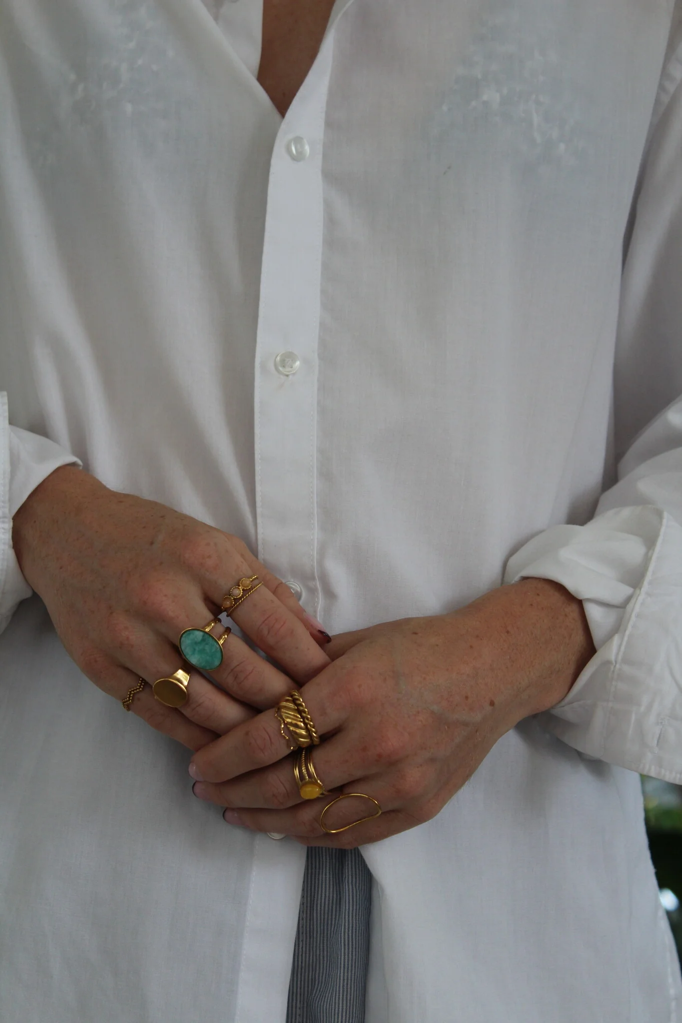 Varia - Bague - Pierre naturelle - Acier inoxydable - Ajustable - Image 4