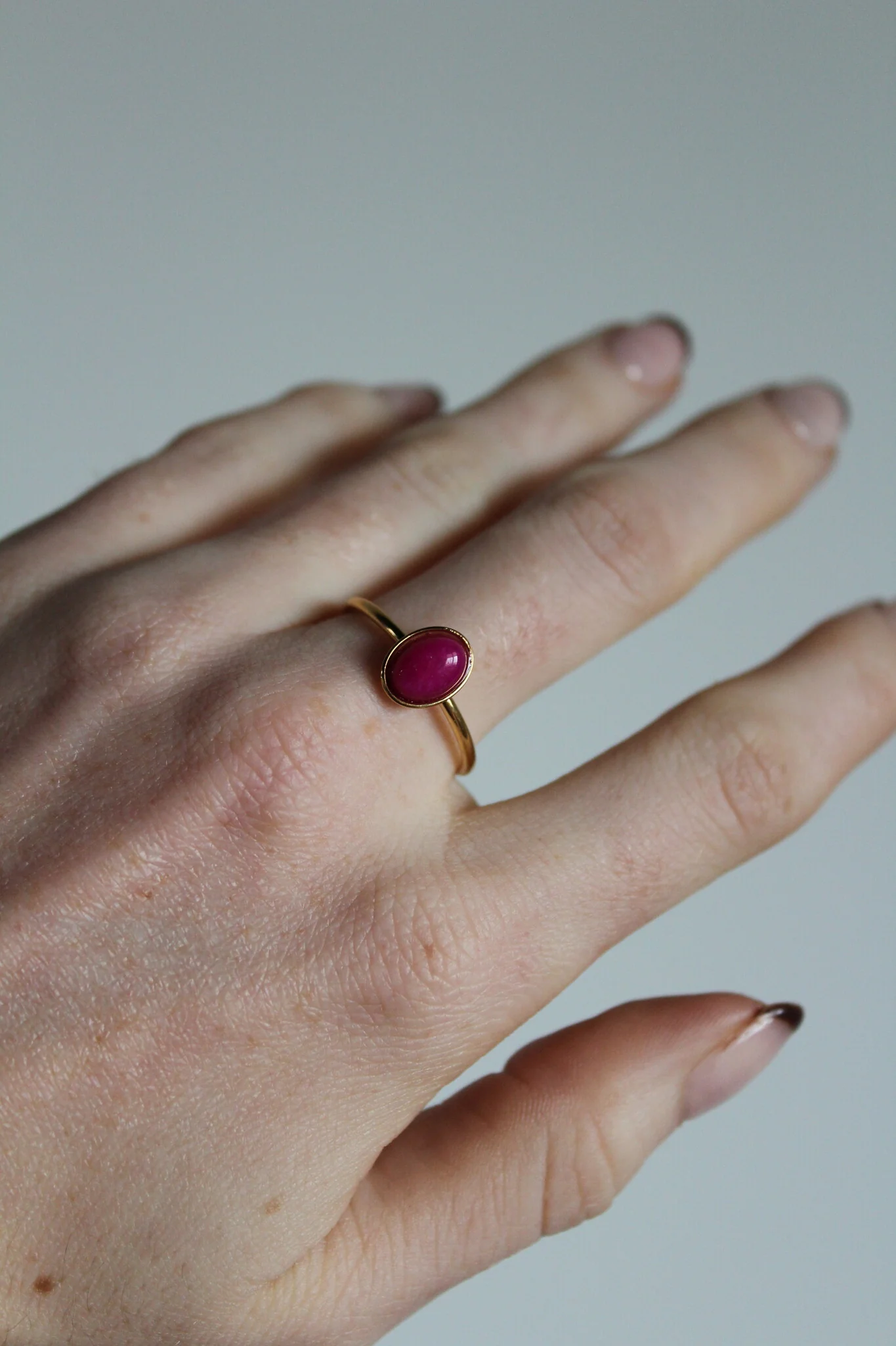 Vive - Bague - Pierre naturelle - Acier inoxydable - Ajustable - Image 11