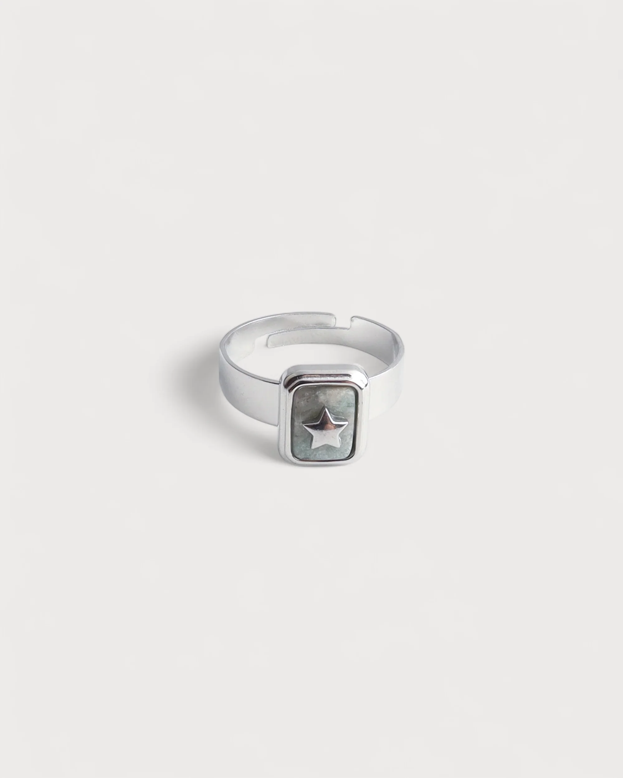 Yasmin - Bague- Pierre naturelle - Acier inoxydable - Ajustable - Image 11