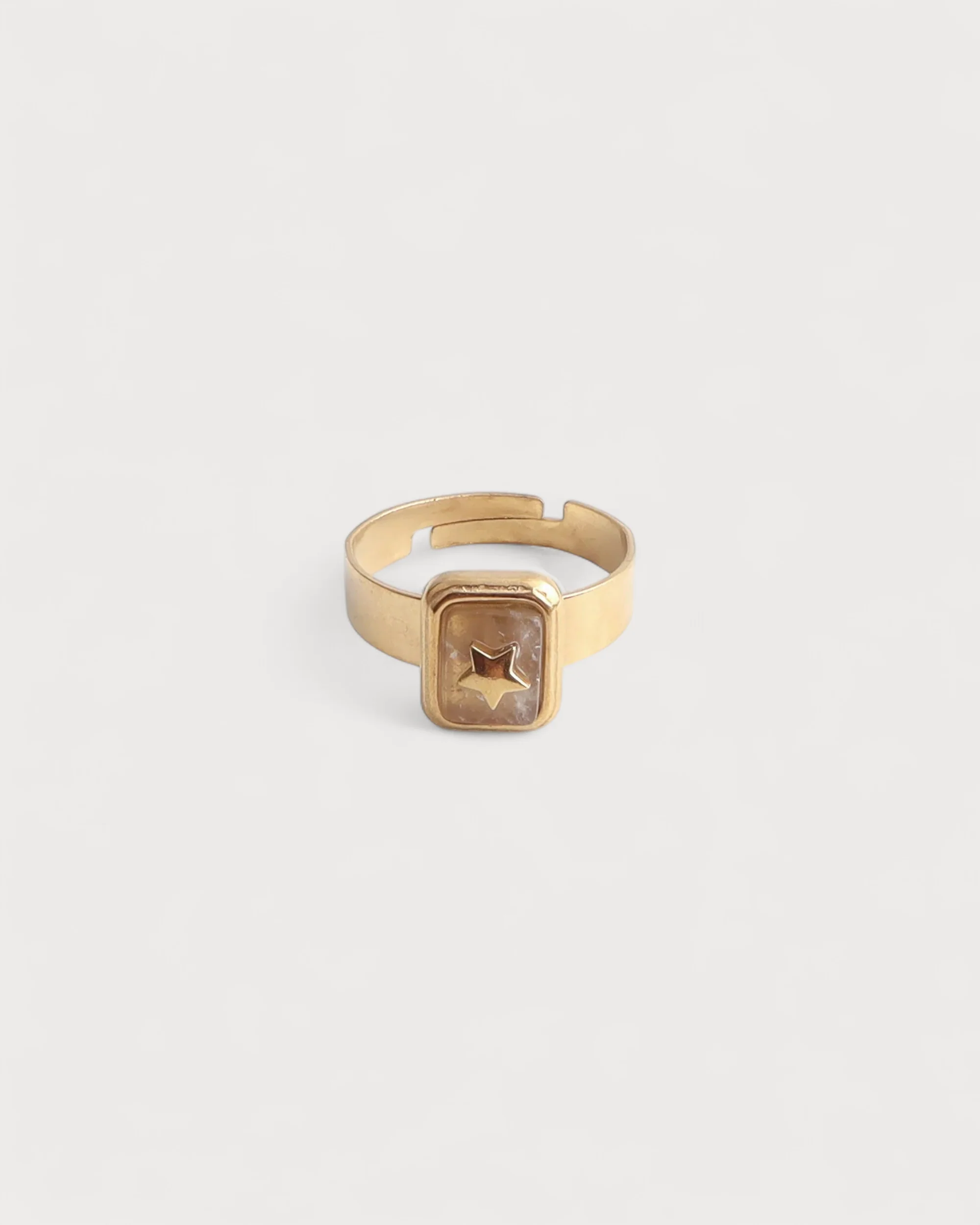 Yasmin - Bague- Pierre naturelle - Acier inoxydable - Ajustable - Image 8