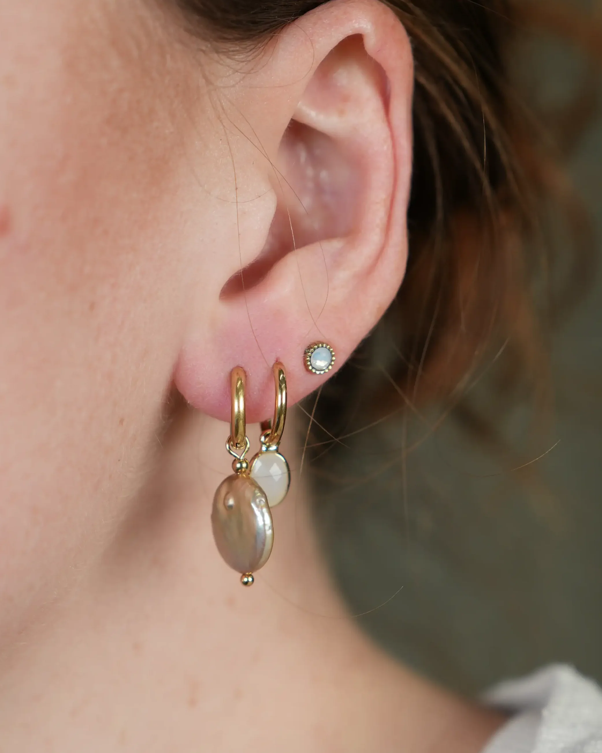 Zirconia - Stud - Boucles d'oreilles - Acier inoxydable - Image 2
