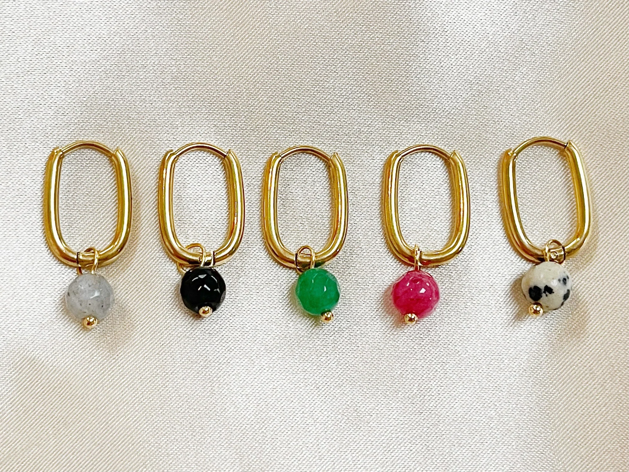 Zuzy - Boucles d'oreilles - Pierre naturelle - Acier inoxydable - Image 9